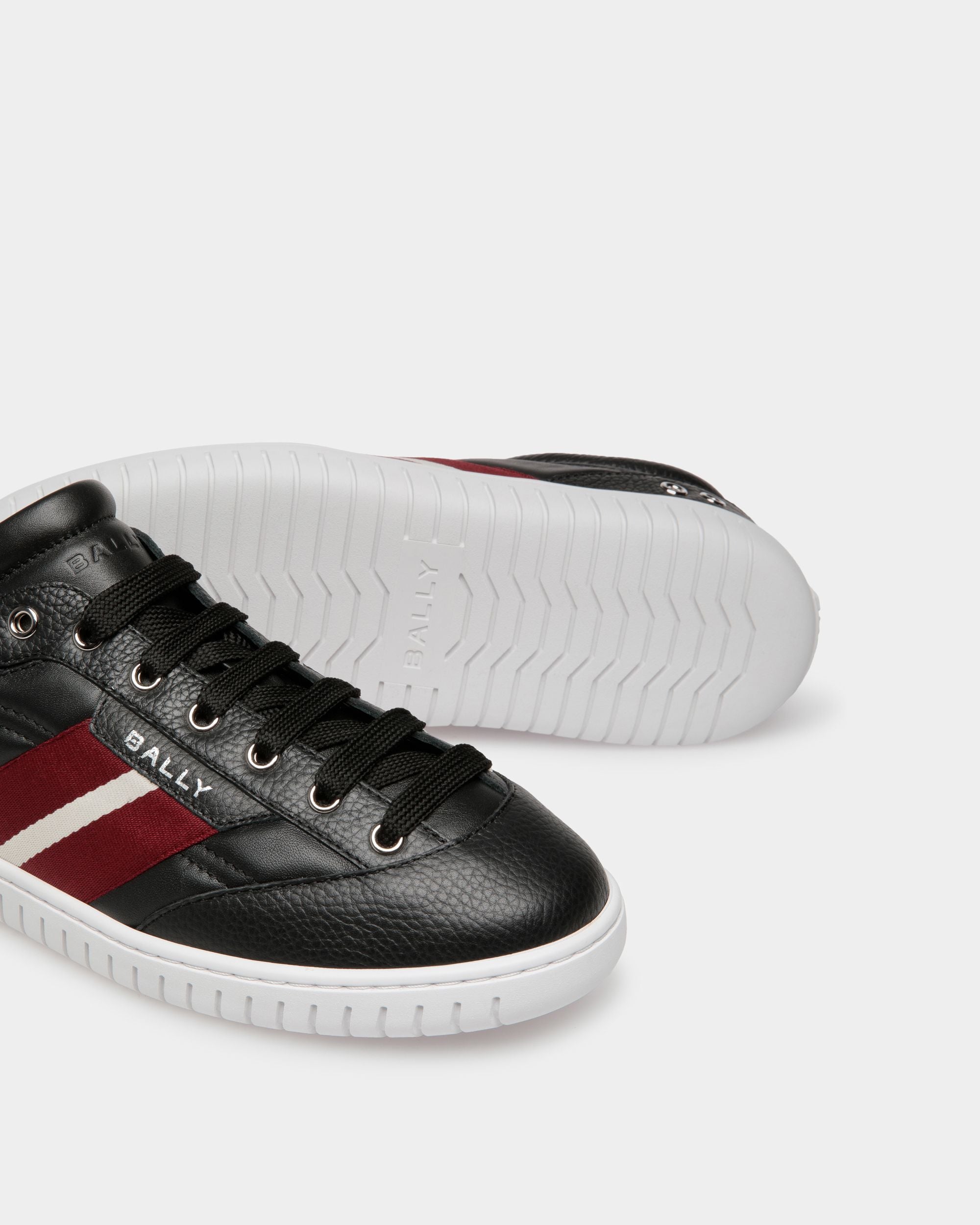 Player Sneaker In Black Leather - Men's - Bally - 05
