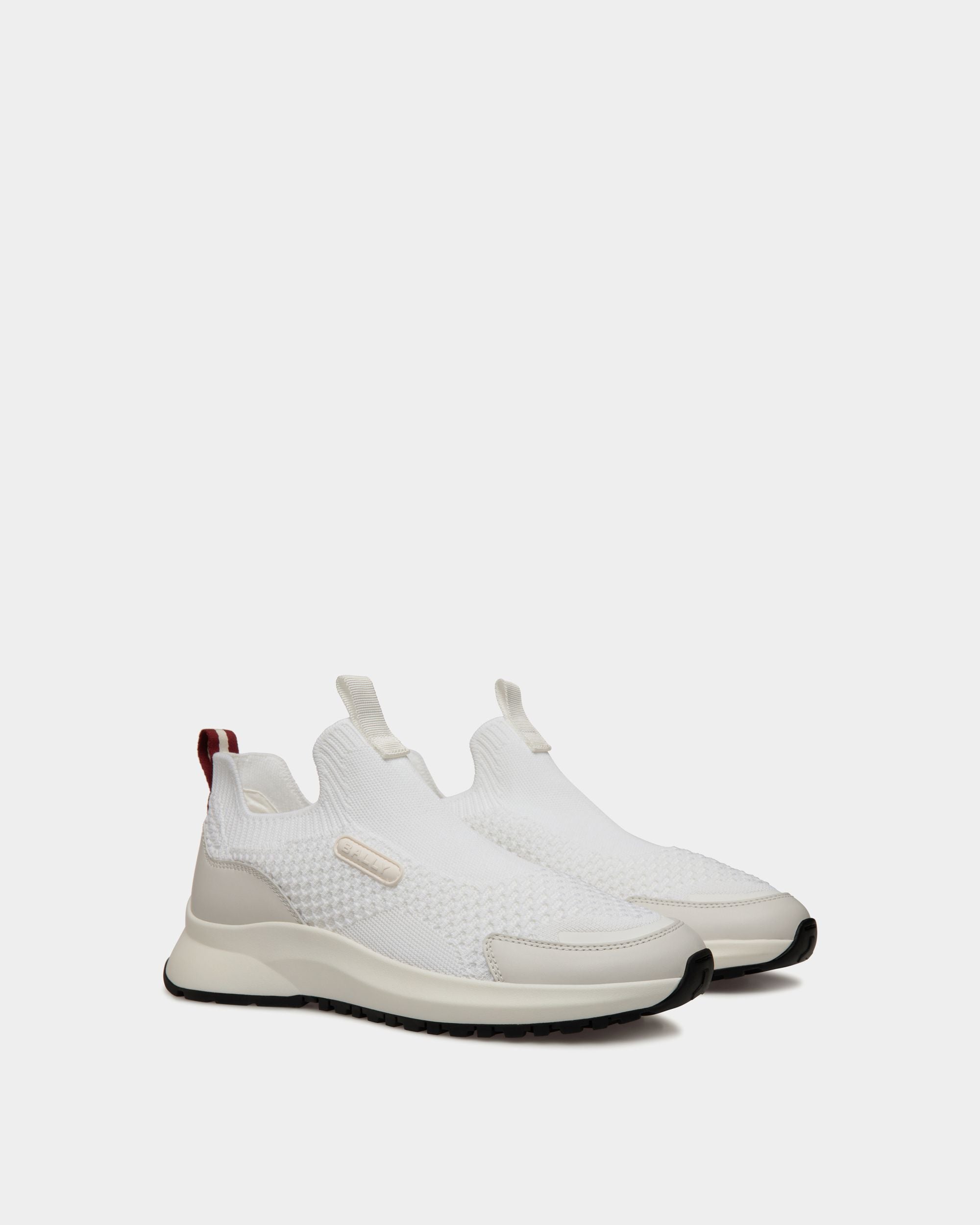 Outline Sneaker in White Knit - Men's - Bally - 02