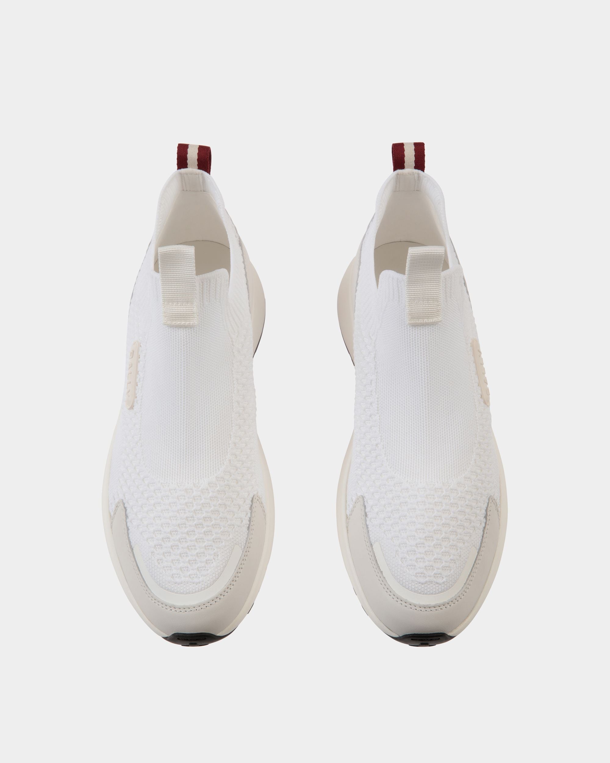 Outline Sneaker in White Knit - Men's - Bally - 04