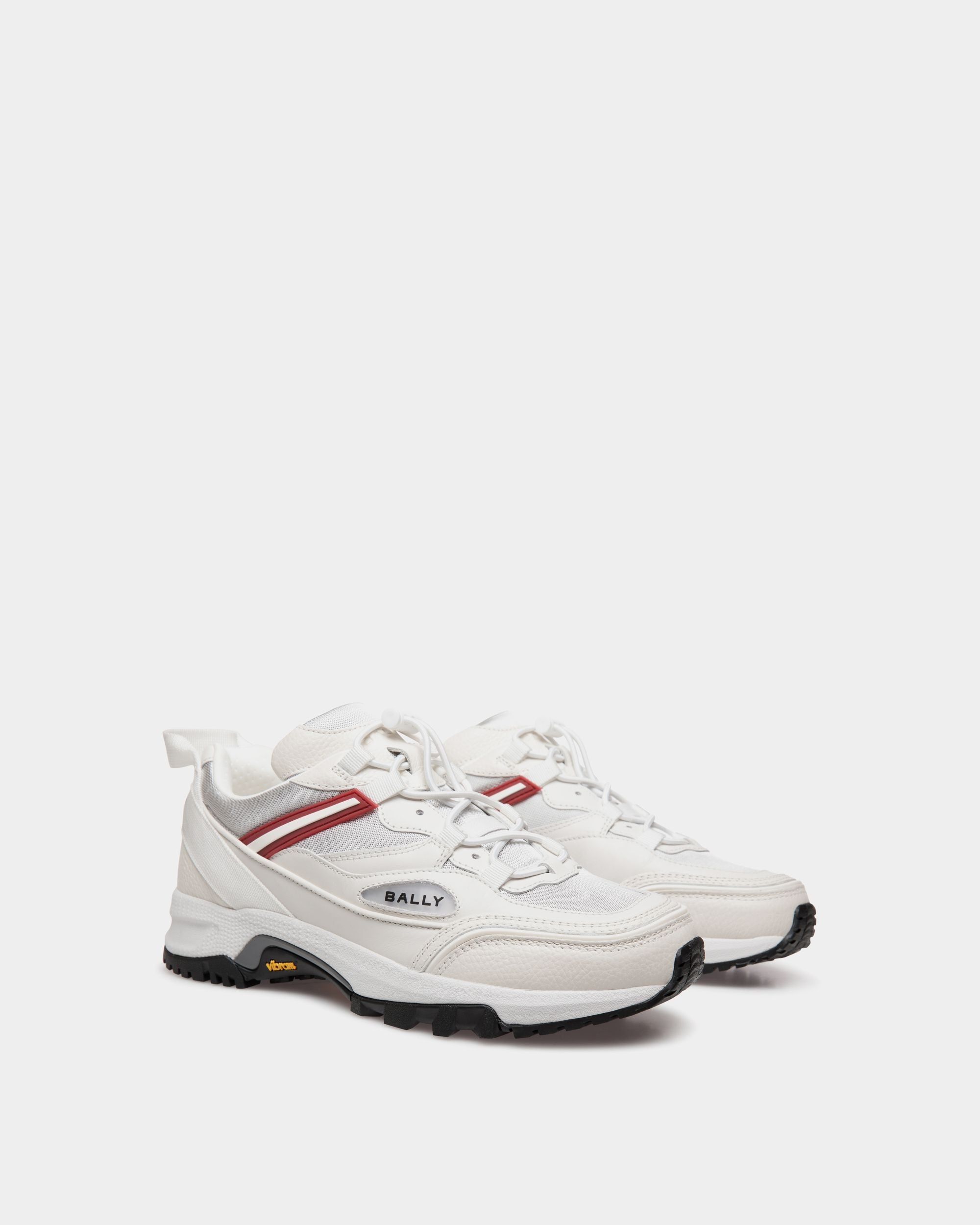 Faster Sneaker In White Leather and Nylon - Men's - Bally - 02