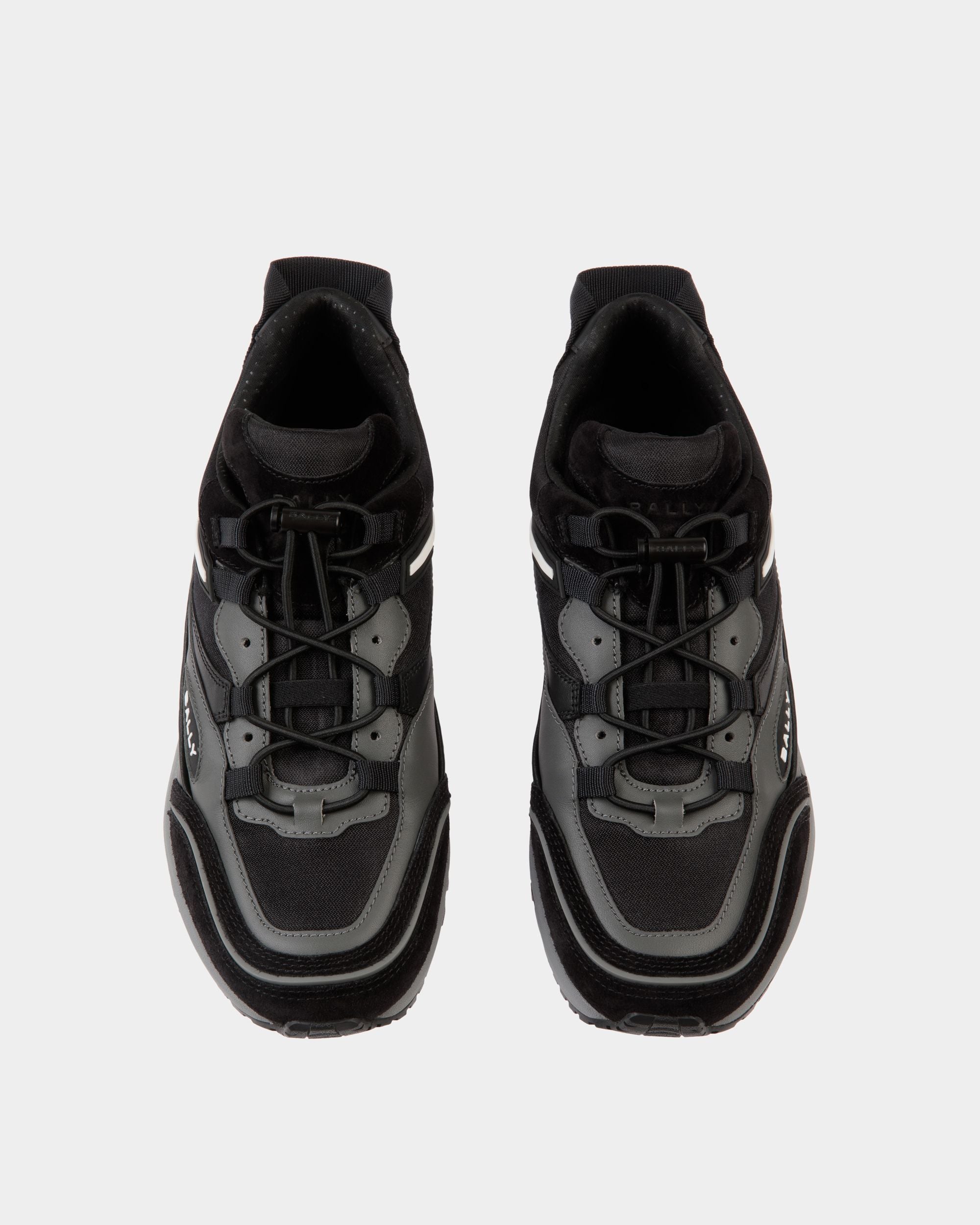 Faster Sneaker In Black Leather and Nylon - Men's - Bally - 04