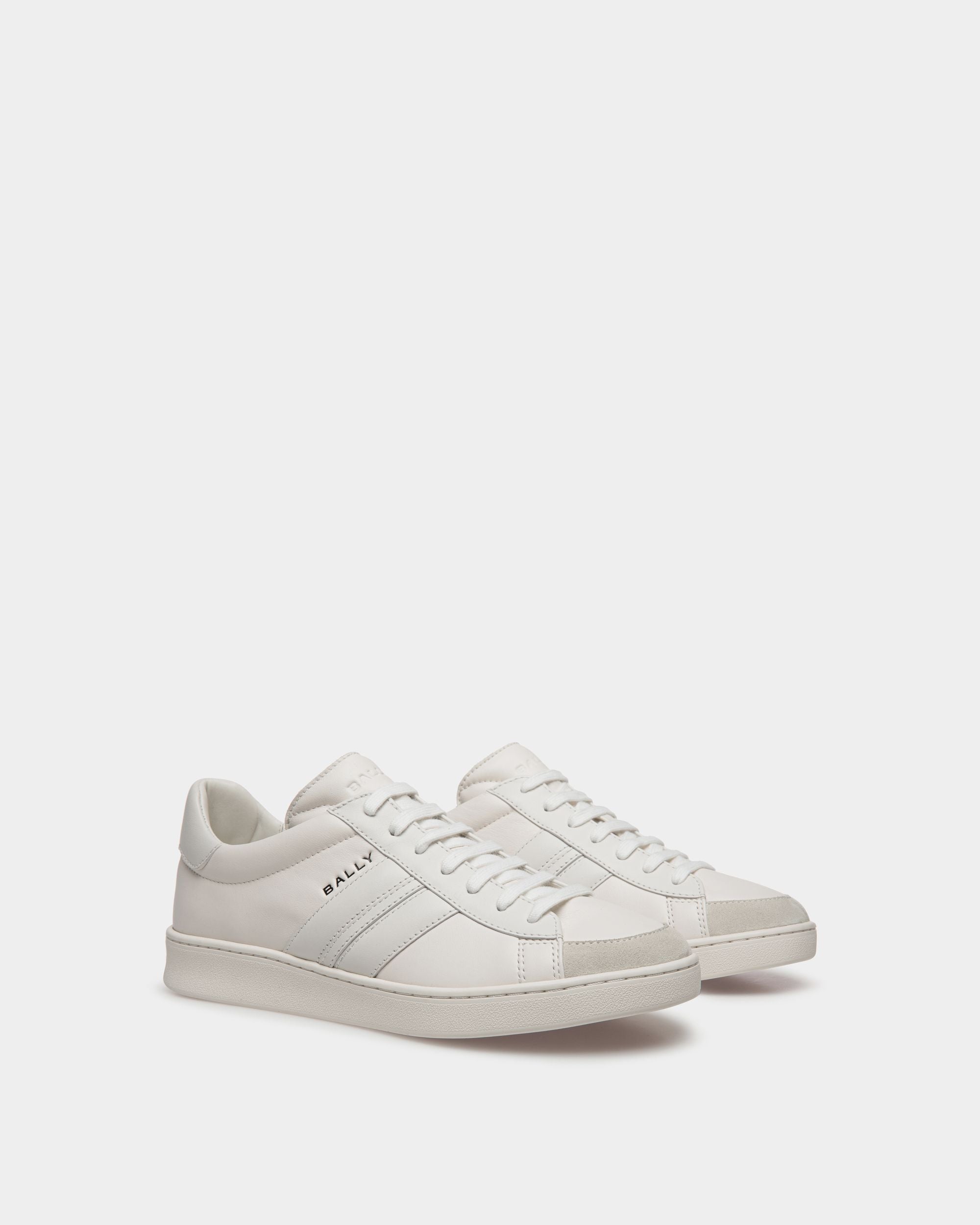 Mens white bally shoes deals