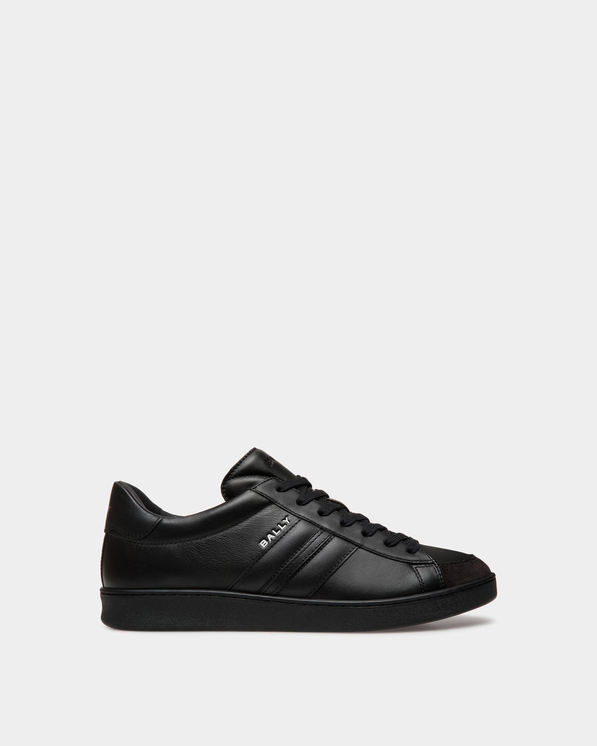 Tennis Sneaker In Black Leather - Men's - Bally - 01