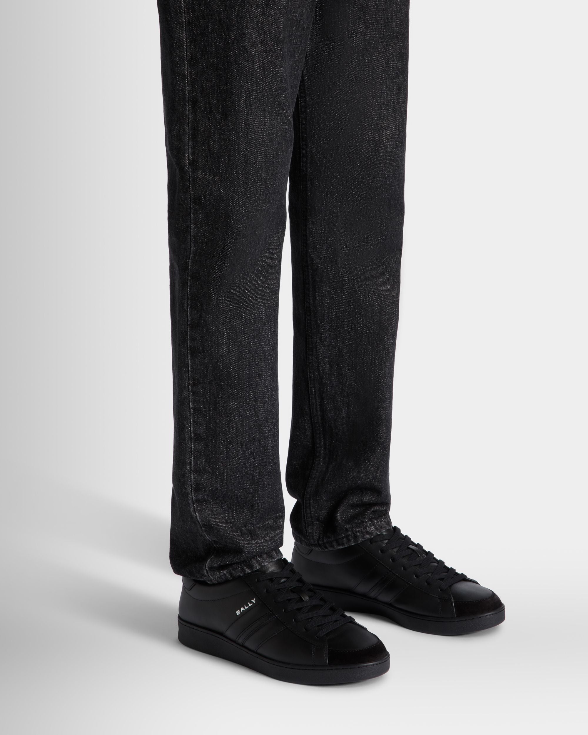 Tennis Sneaker In Black Leather - Men's - Bally - 02