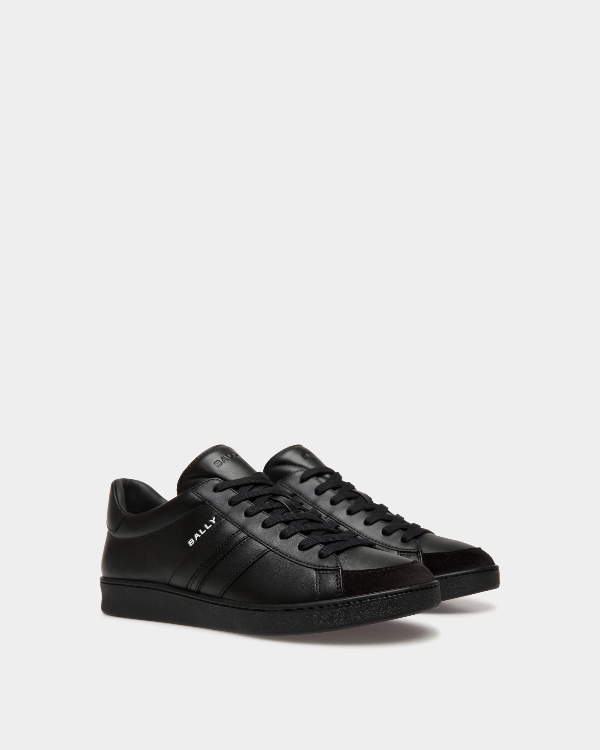 Tennis Sneaker In Black Leather - Men's - Bally - 03