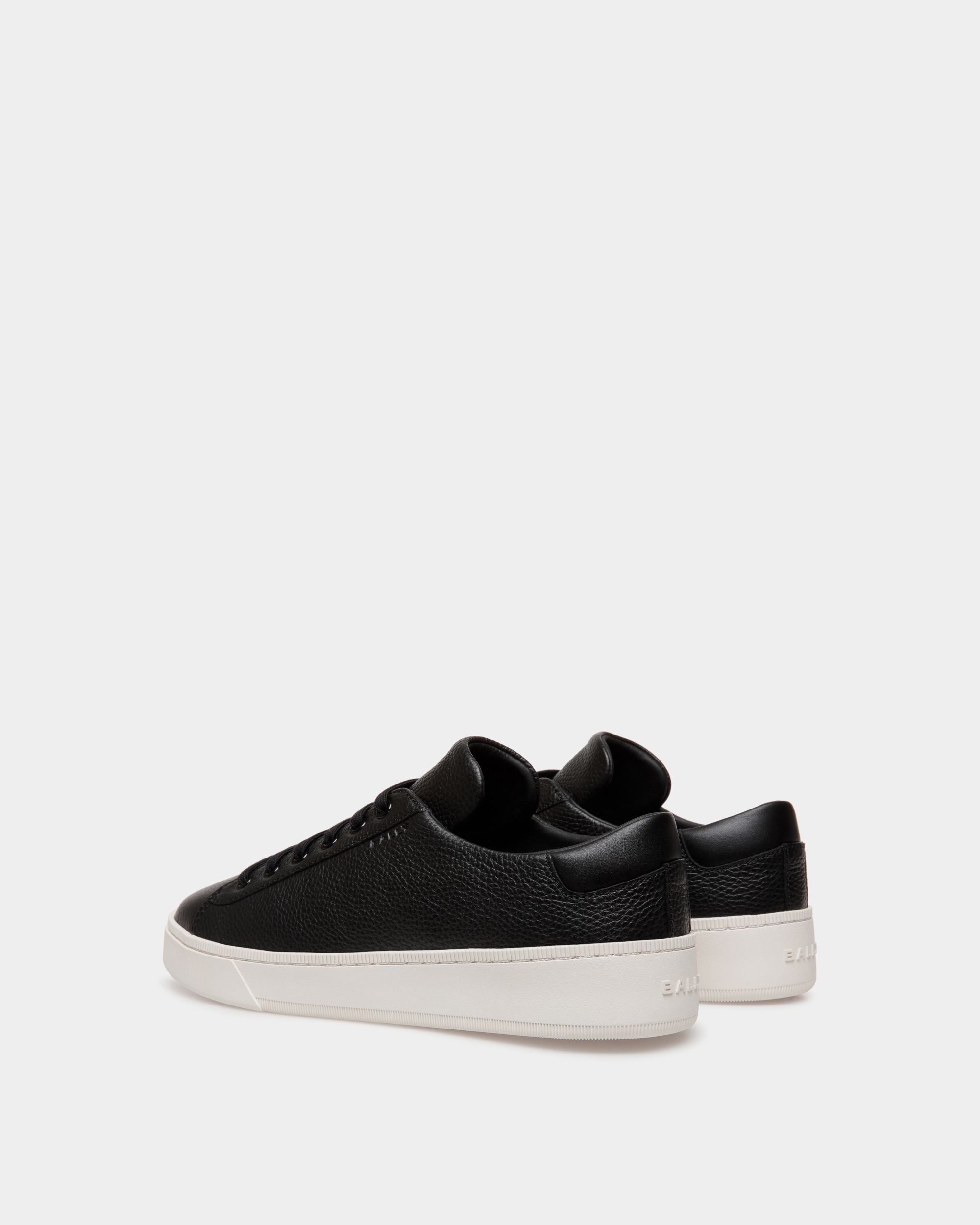 Raise Sneaker In Black Grained Leather - Men's - Bally - 03