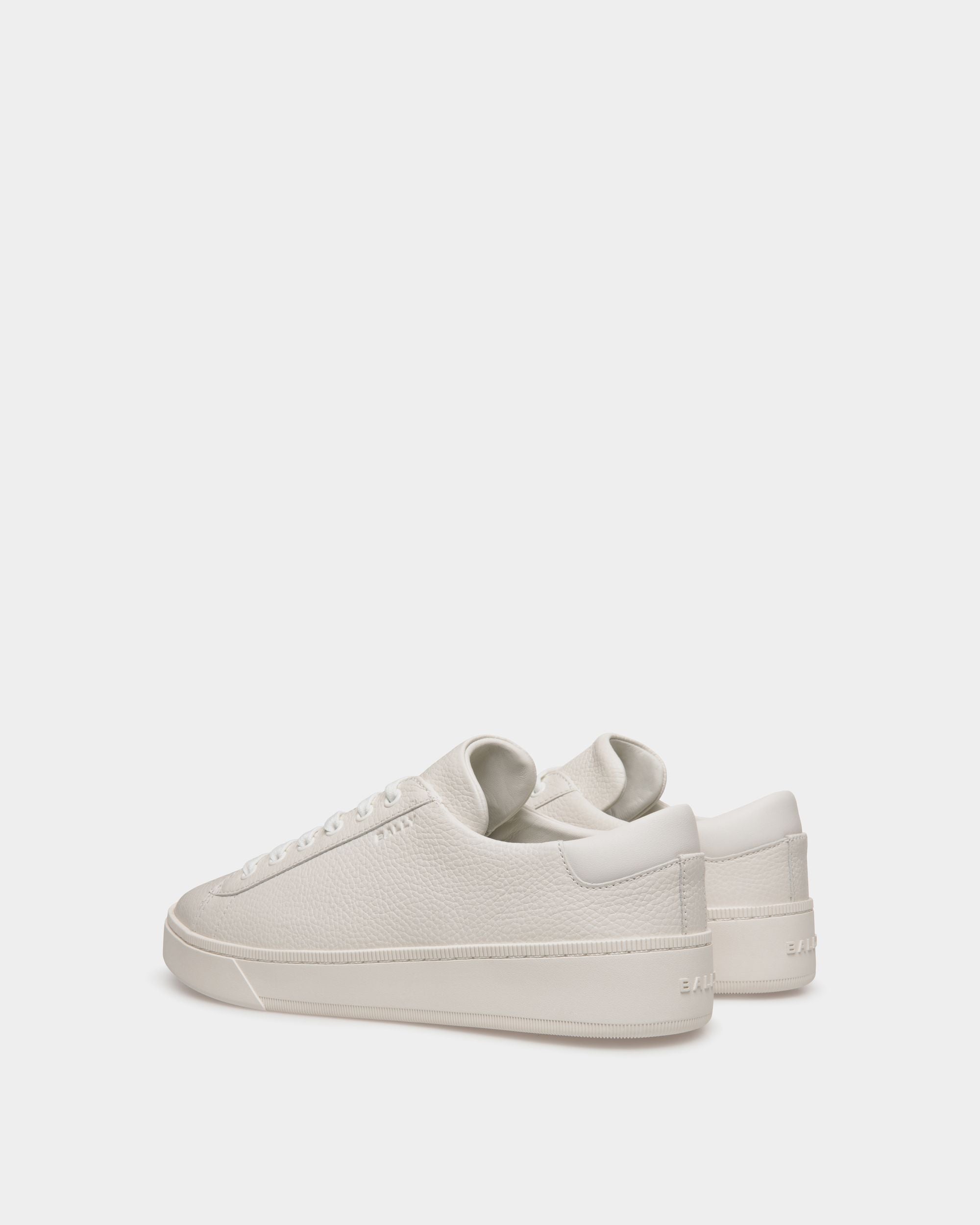 Raise Sneaker In White Grained Leather - Men's - Bally - 04