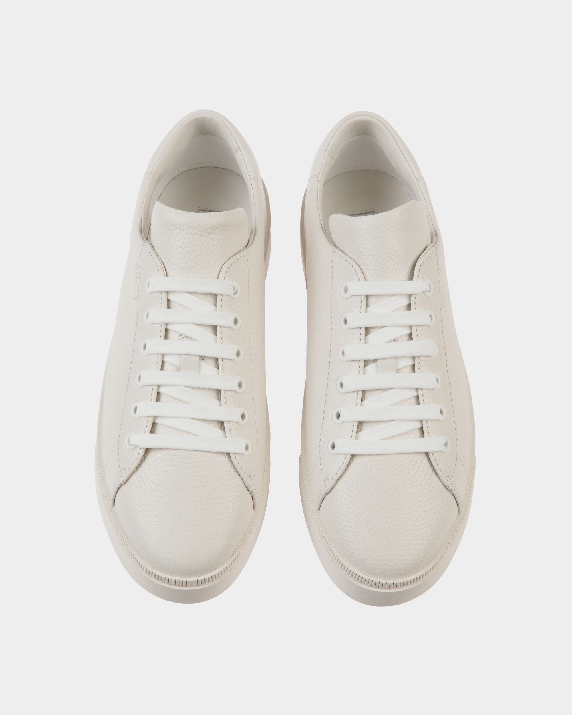 Raise Sneaker In White Grained Leather - Men's - Bally - 05