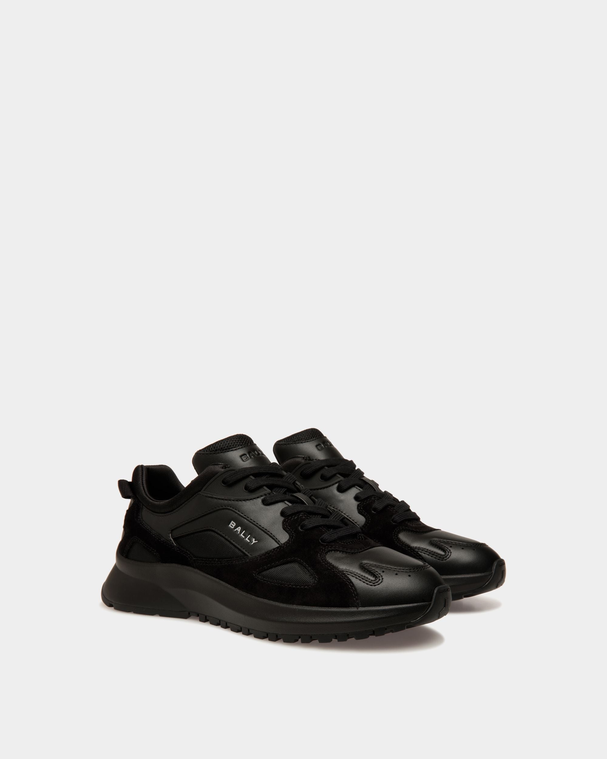 Outline Sneaker in Black Leather and Nylon - Men's - Bally - 03