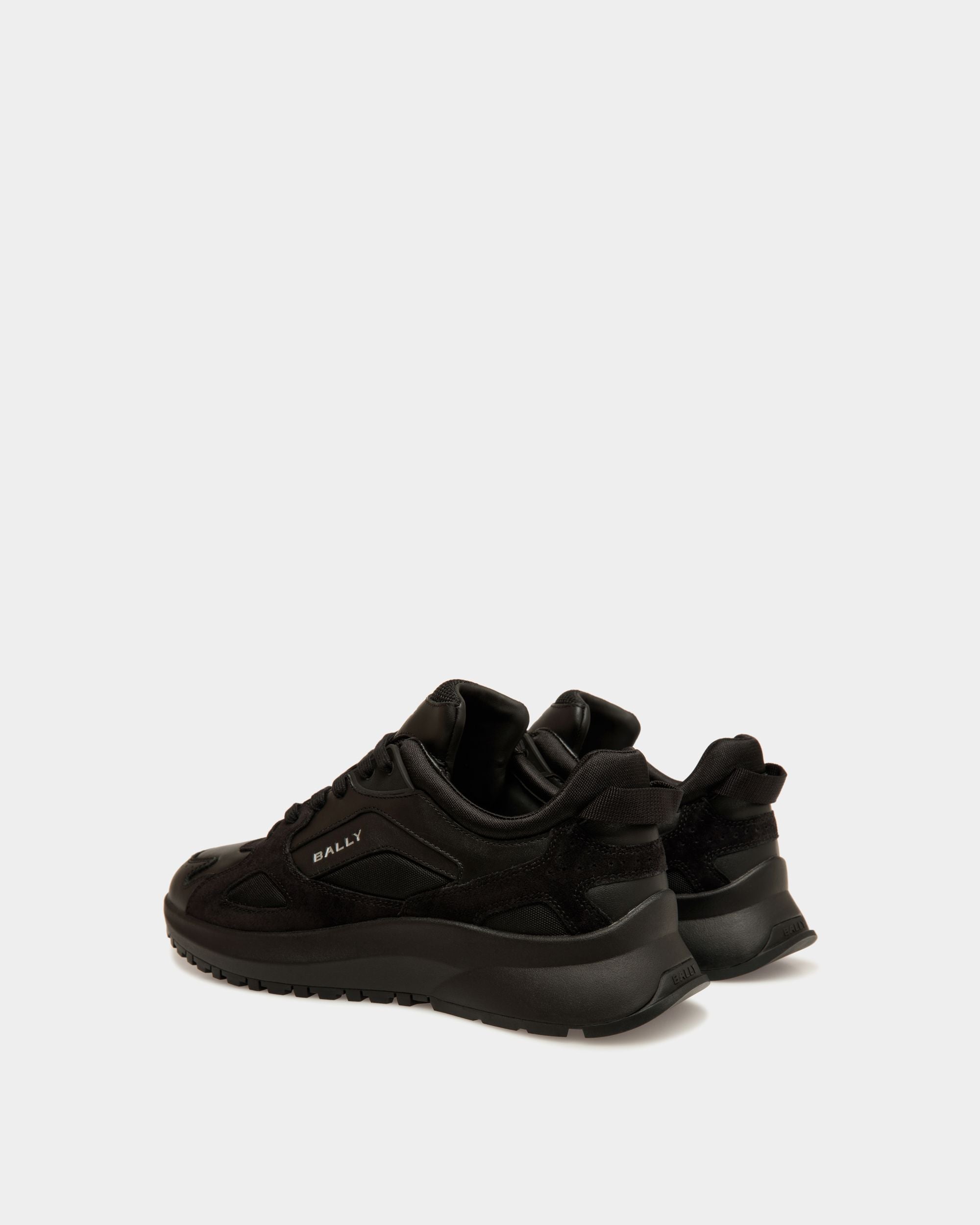 Outline Sneaker in Black Leather and Nylon - Men's - Bally - 04