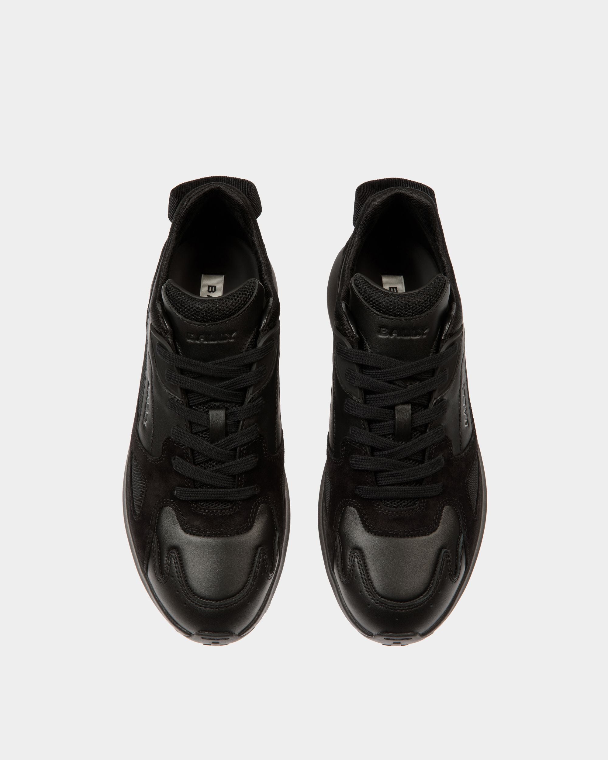 Outline Sneaker in Black Leather and Nylon - Men's - Bally - 05