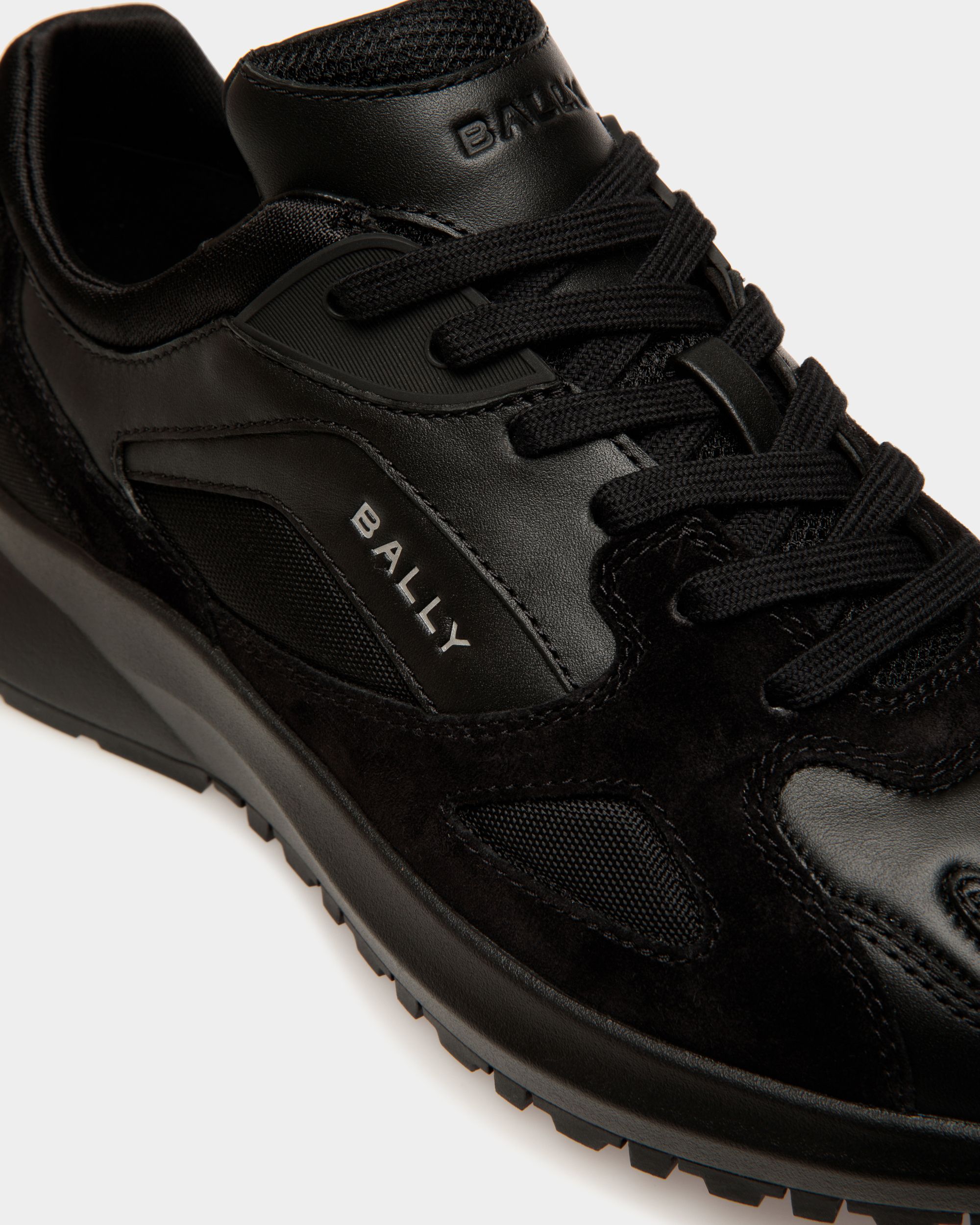 Outline Sneaker in Black Leather and Nylon - Men's - Bally - 06
