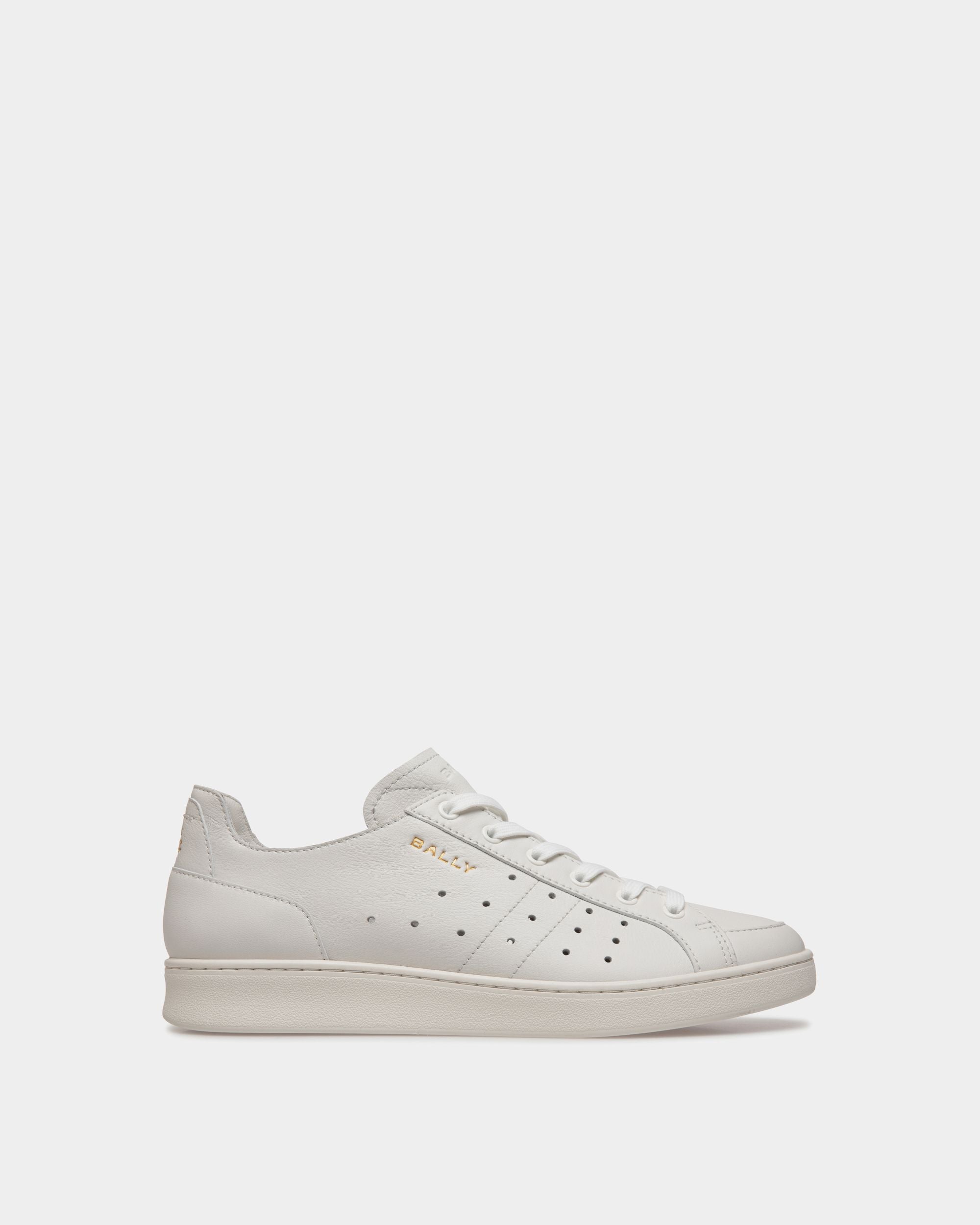 Tennis Sneaker in White Leather - Men's - Bally - 01
