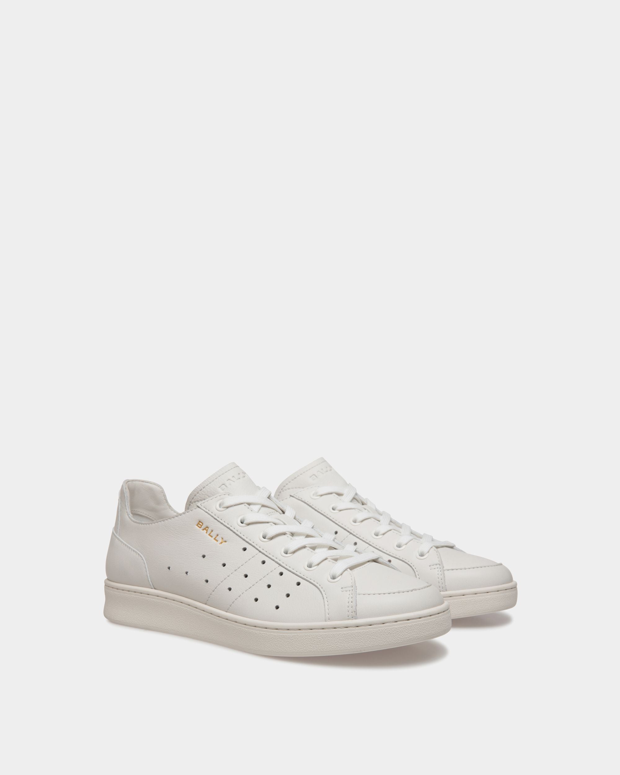 Tennis Sneaker in White Leather - Men's - Bally - 03
