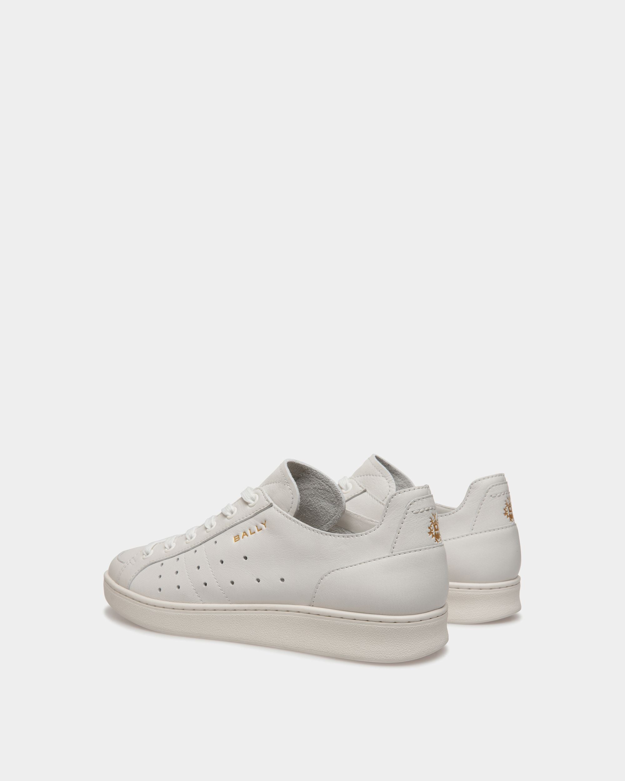 Tennis Sneaker in White Leather - Men's - Bally - 04