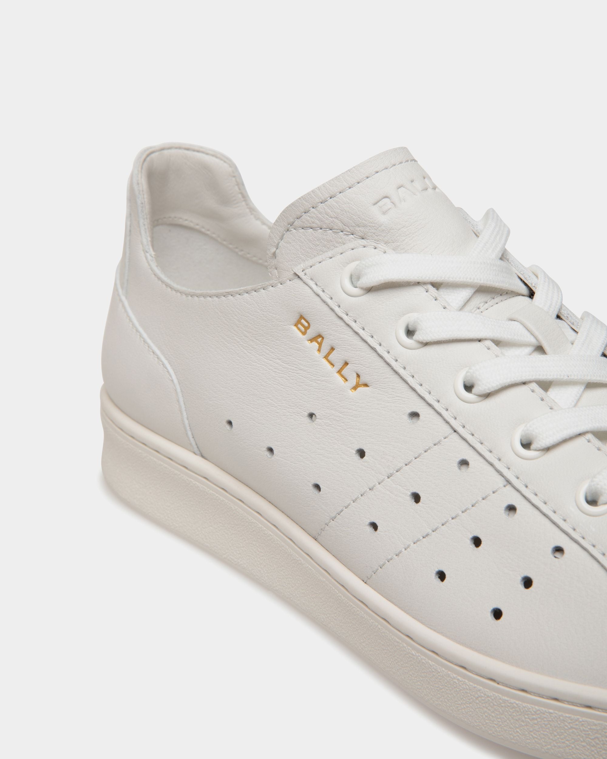 Tennis Sneaker in White Leather - Men's - Bally - 06
