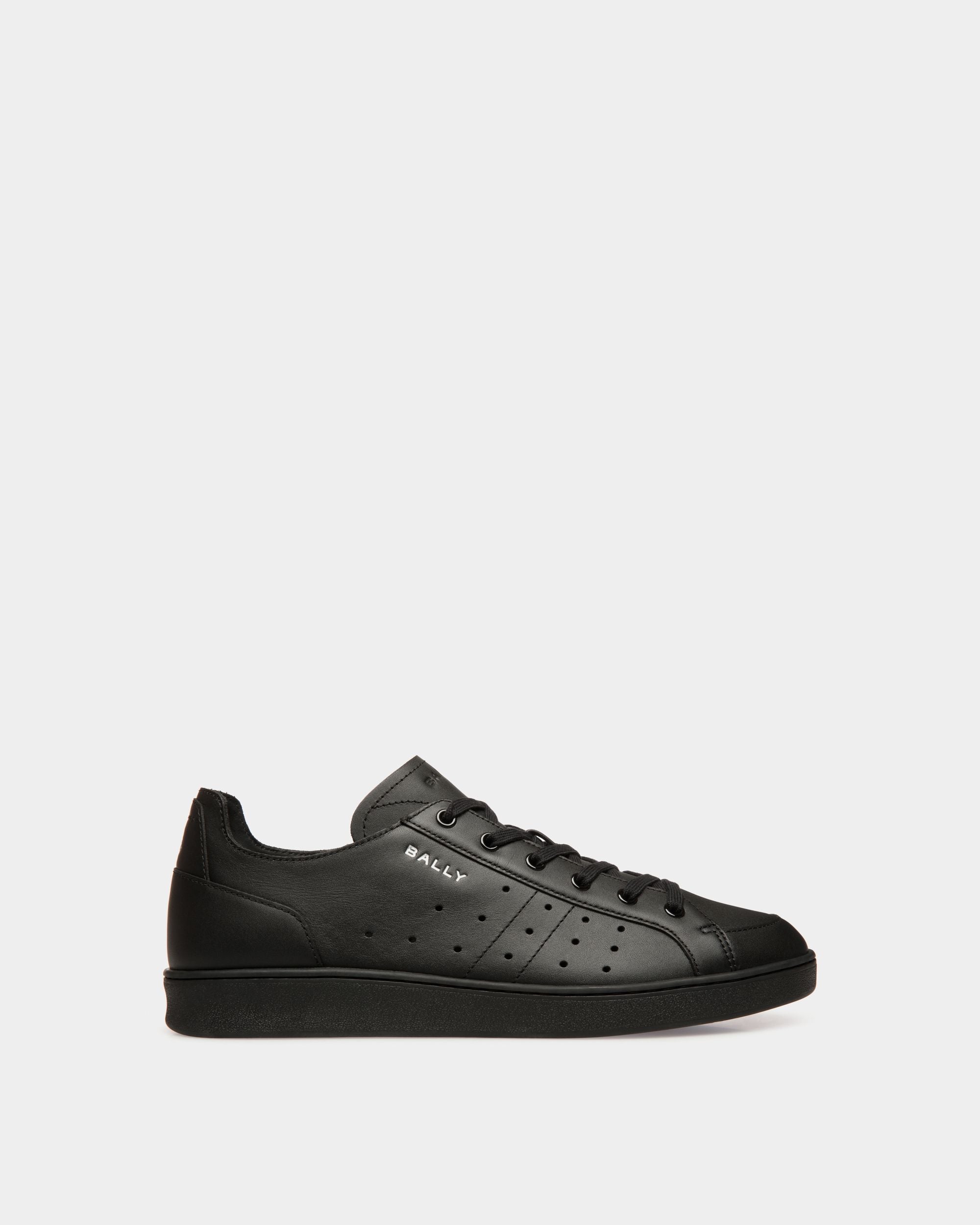 Tennis Sneaker in Black Leather - Men's - Bally - 01