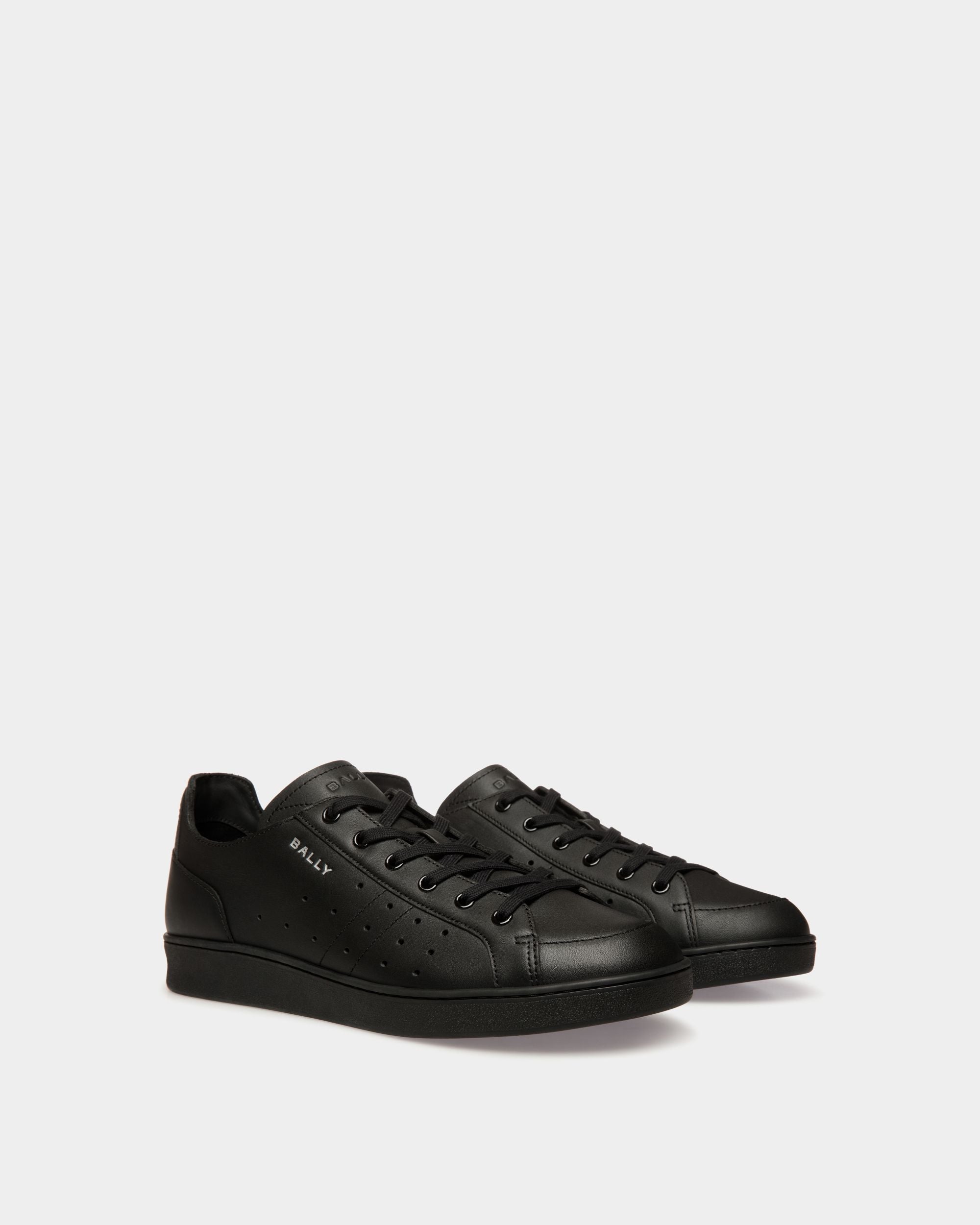 Tennis Sneaker in Black Leather - Men's - Bally - 03