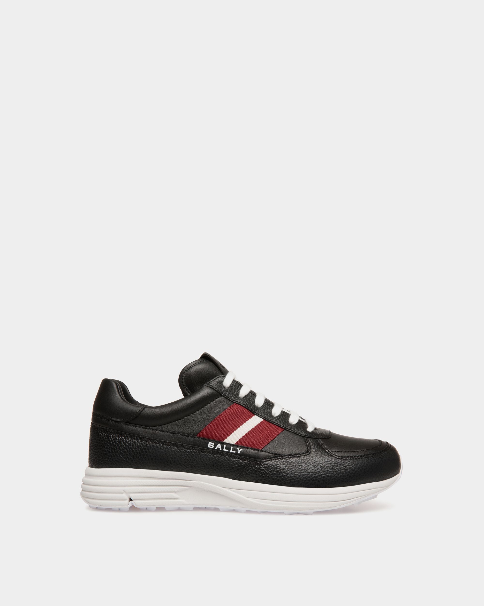 Golf Capsule Sneaker in Black Grained Leather - Men's - Bally - 01