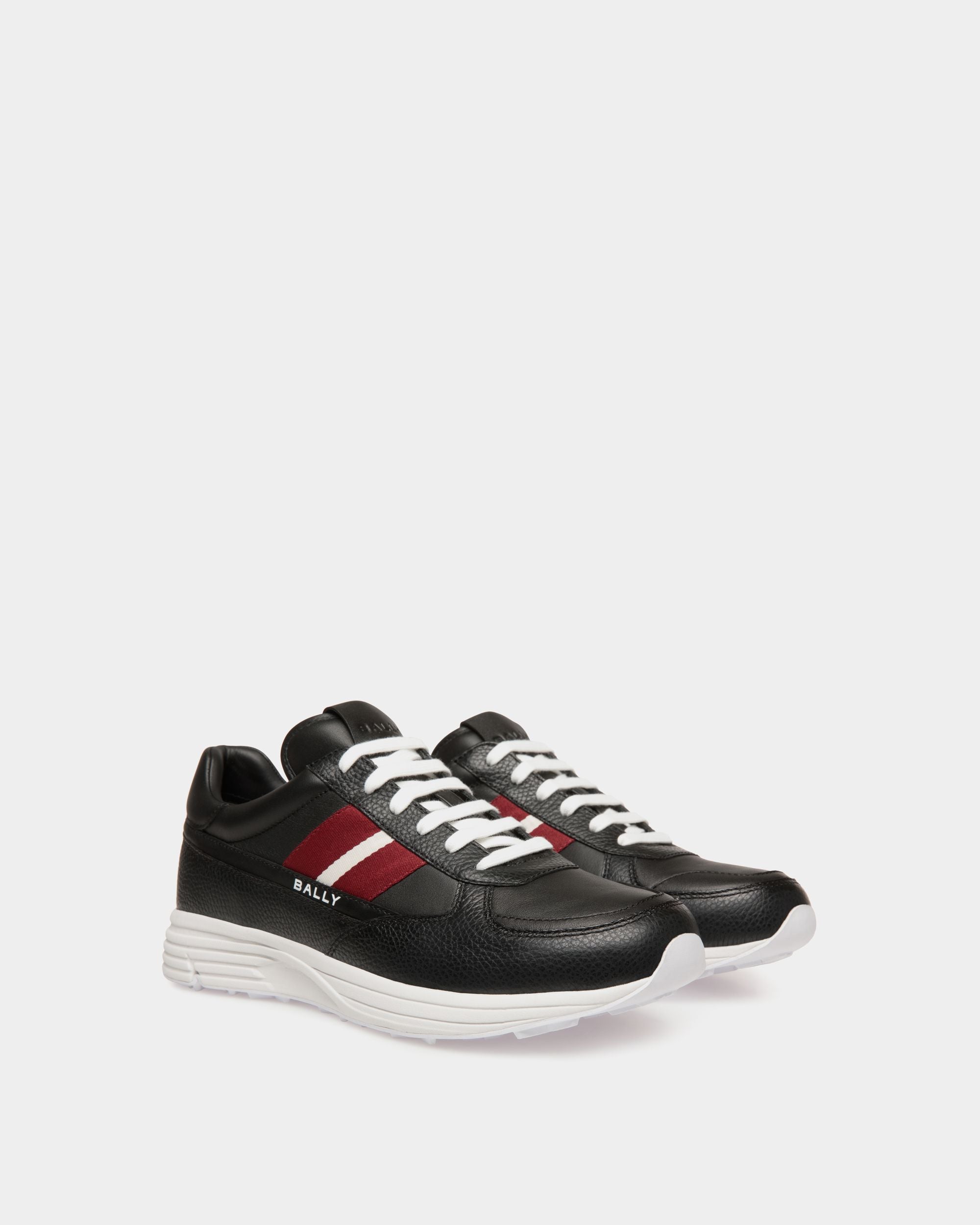 Golf Capsule Sneaker in Black Grained Leather - Men's - Bally - 02