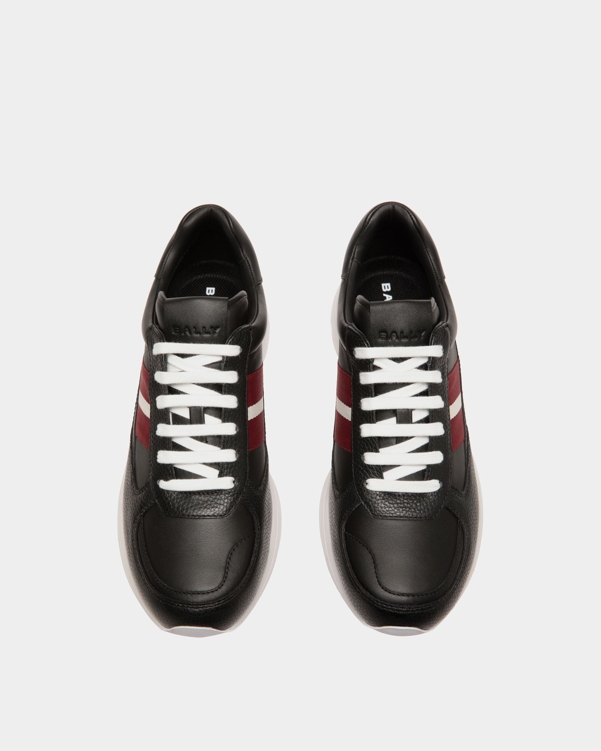 Golf Capsule Sneaker in Black Grained Leather - Men's - Bally - 04
