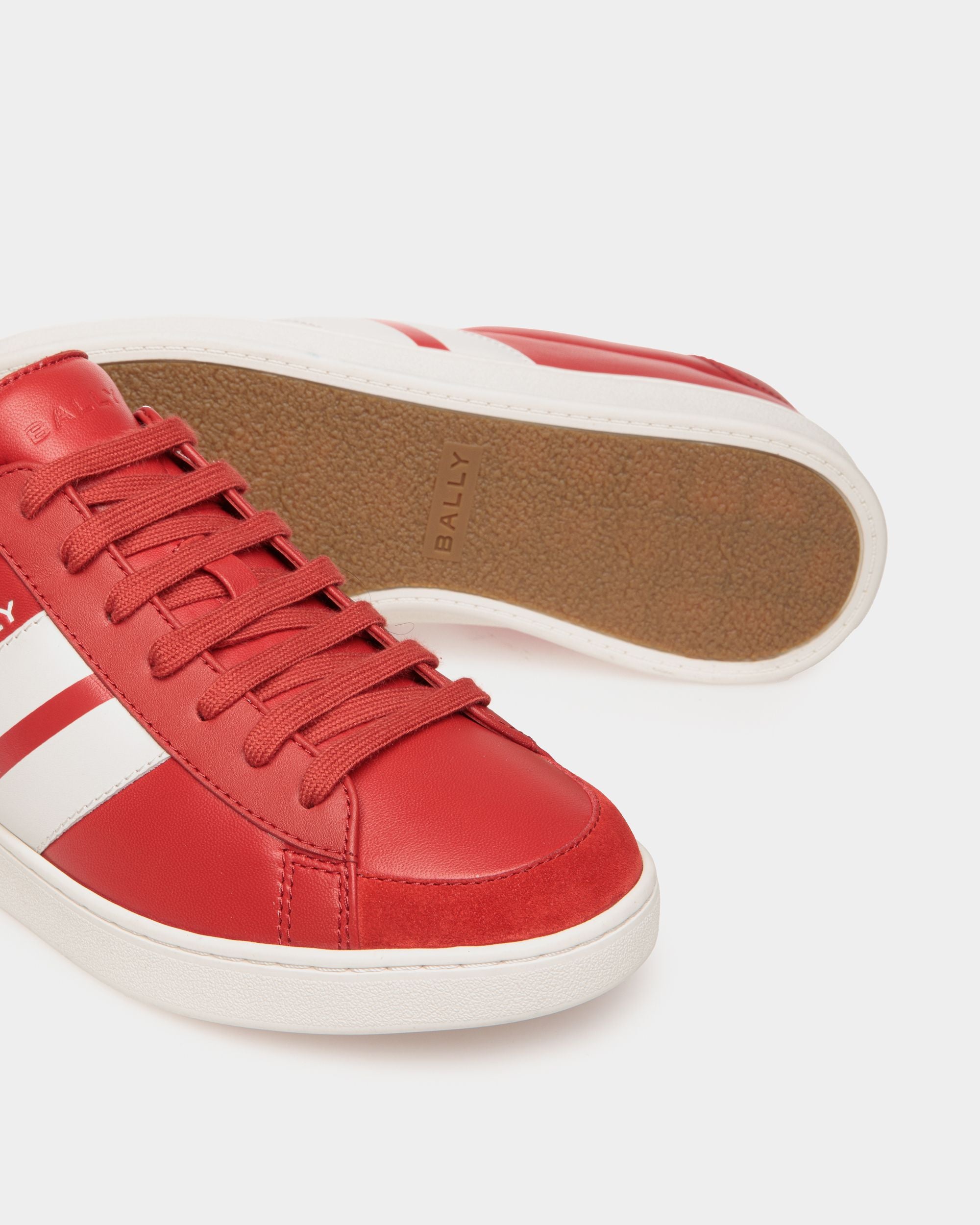 Bally red sneakers discount