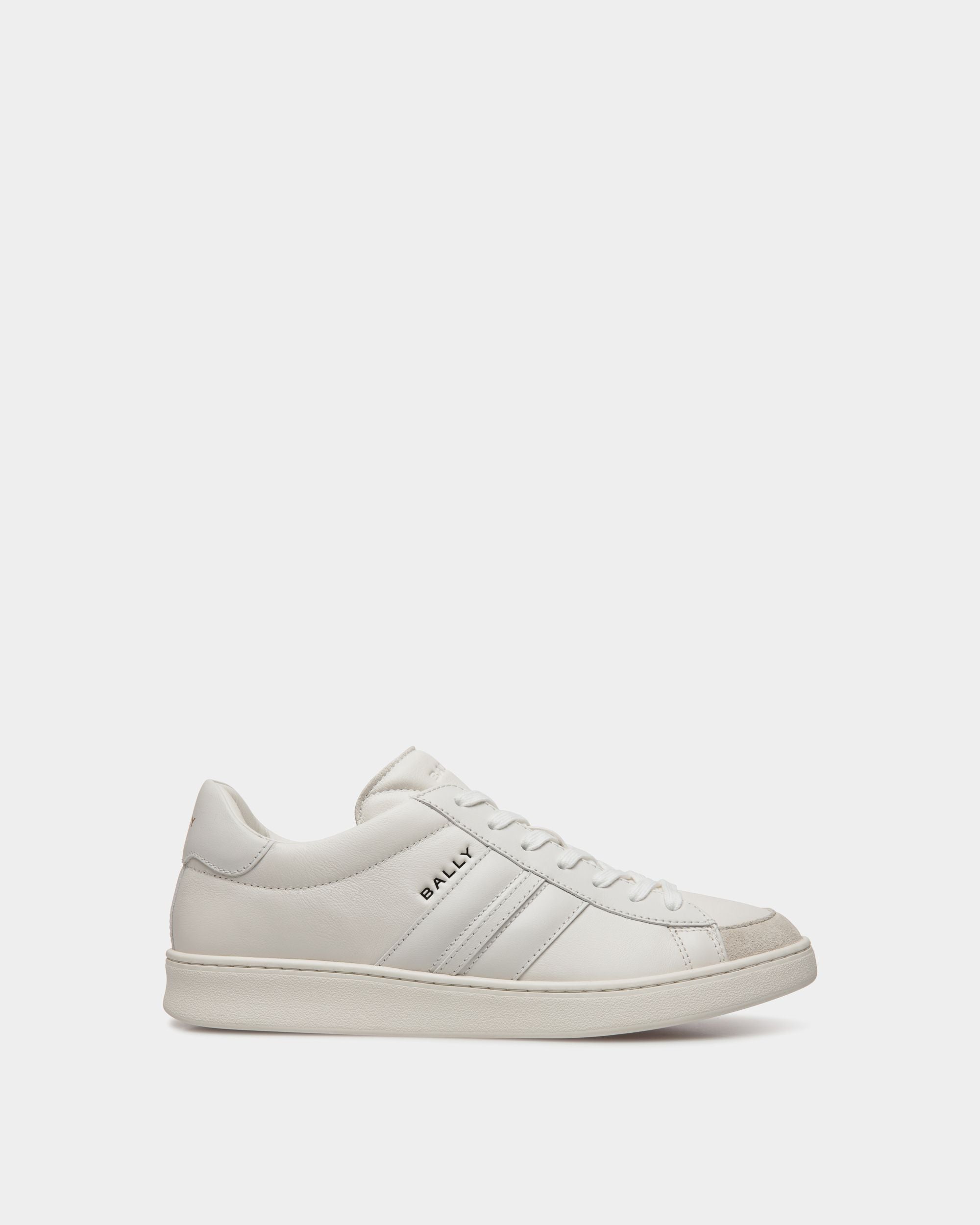 Tennis Sneaker In White Leather - Men's - Bally - 01