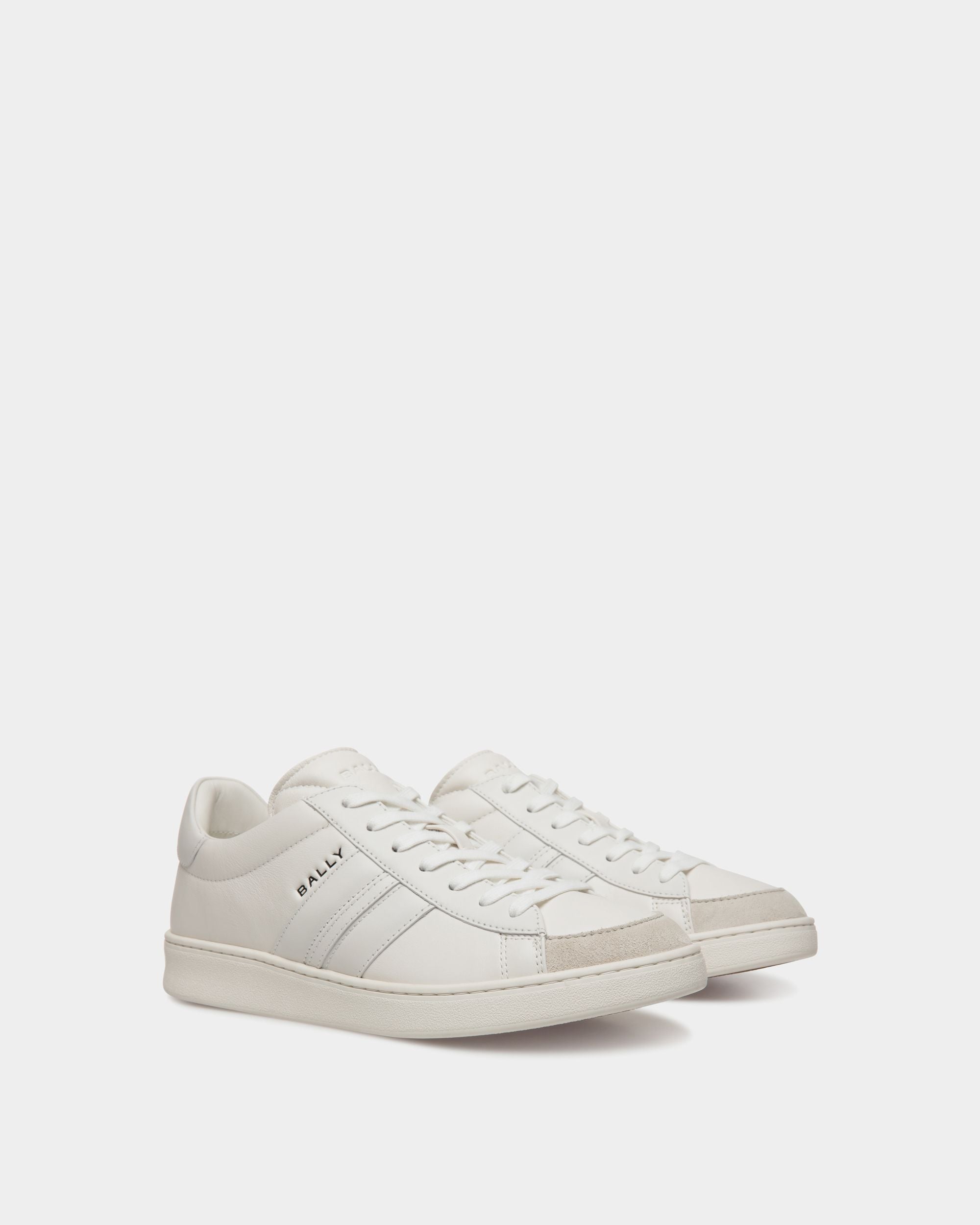 Tennis Sneaker In White Leather - Men's - Bally - 02