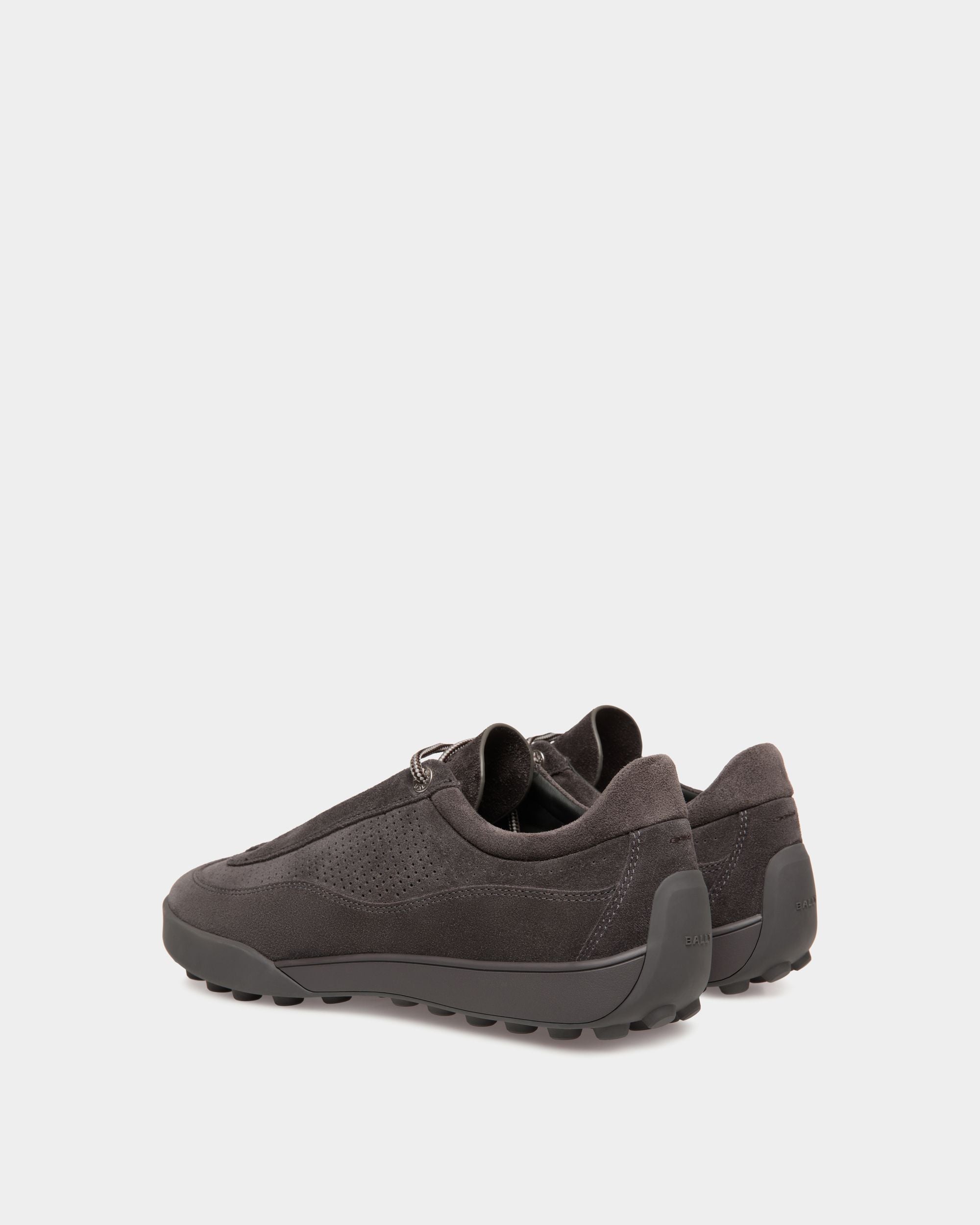 Manto Runner Sneaker in Dark Grey Suede - Men's - Bally - 03