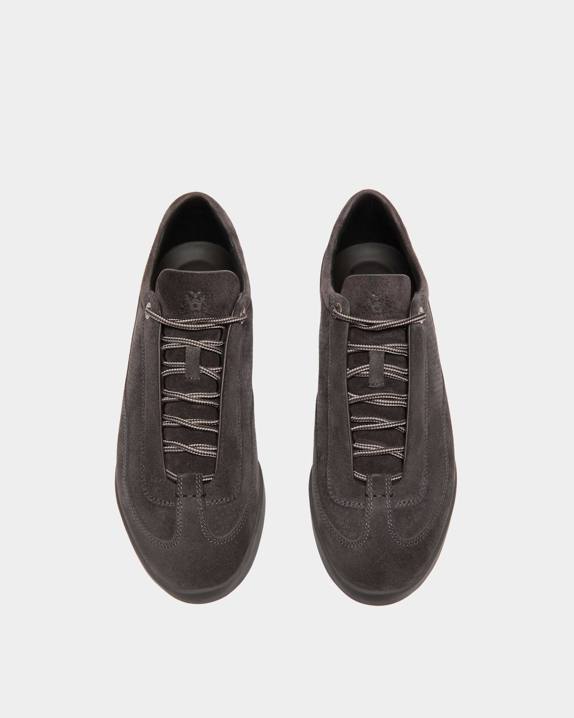 Manto Runner Sneaker in Dark Grey Suede - Men's - Bally - 04