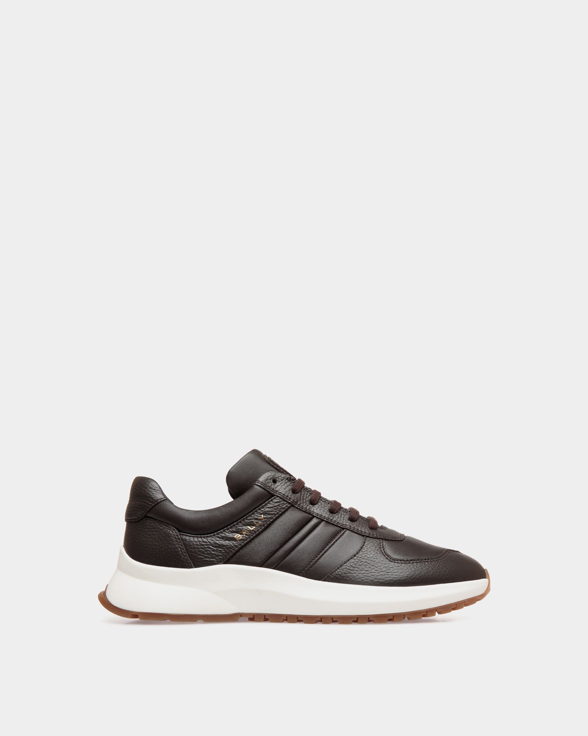 Outline Sneaker in Ebano Grained Leather - Men's - Bally - 01