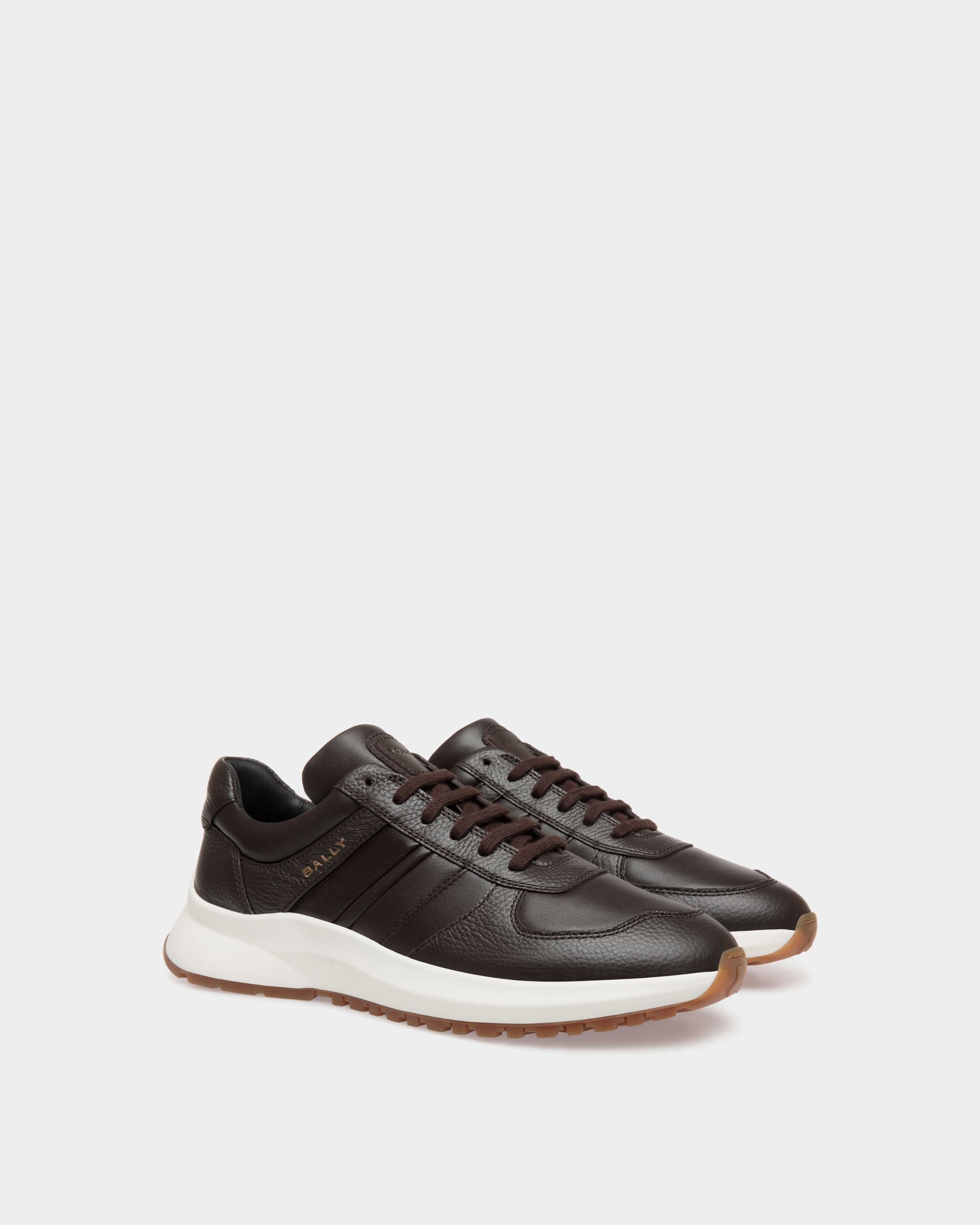 Outline Sneaker in Ebano Grained Leather - Men's - Bally - 02