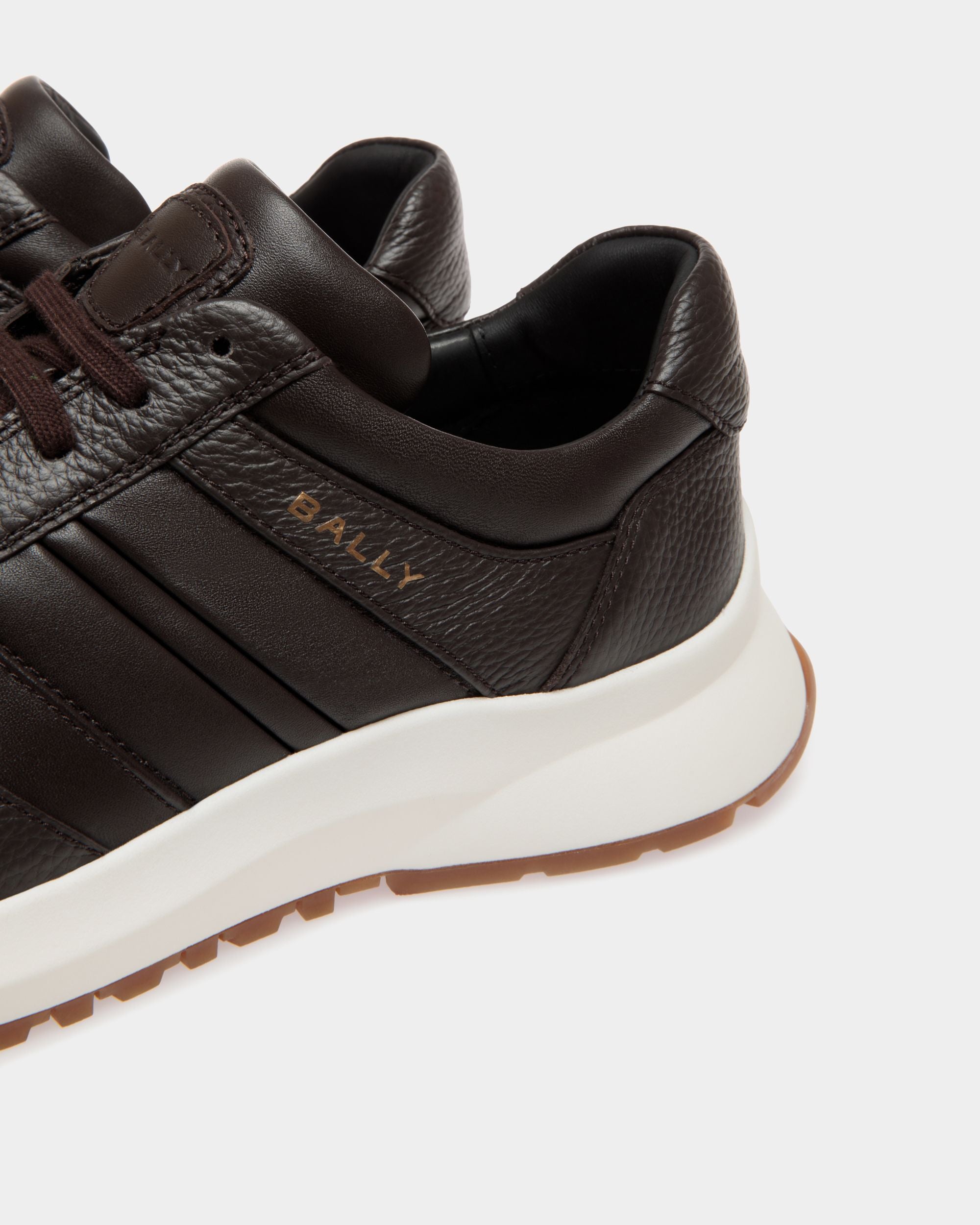 Outline Sneaker in Ebano Grained Leather - Men's - Bally - 05