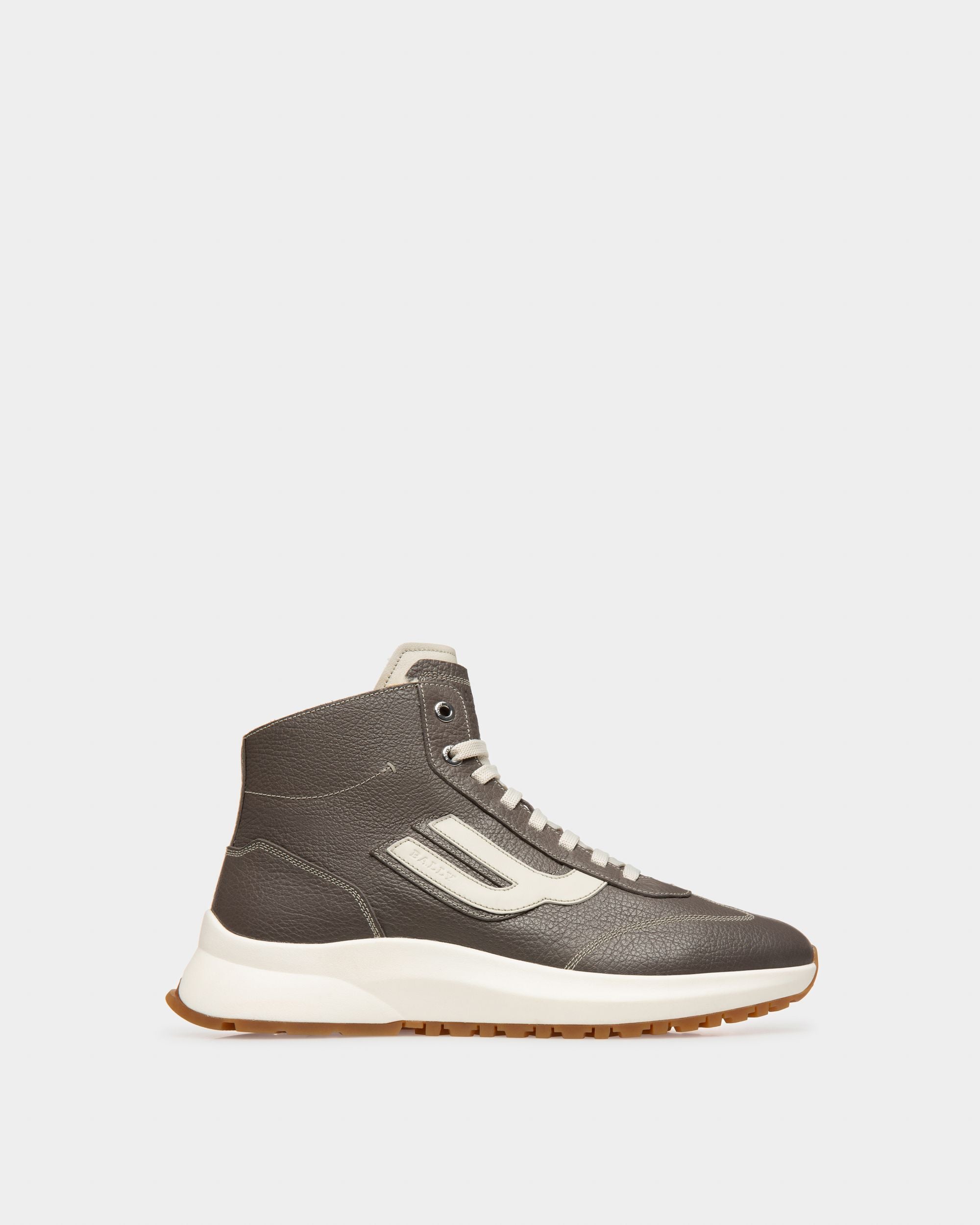 Darrel Leather Sneakers In Dark Mineral - Men's - Bally - 01