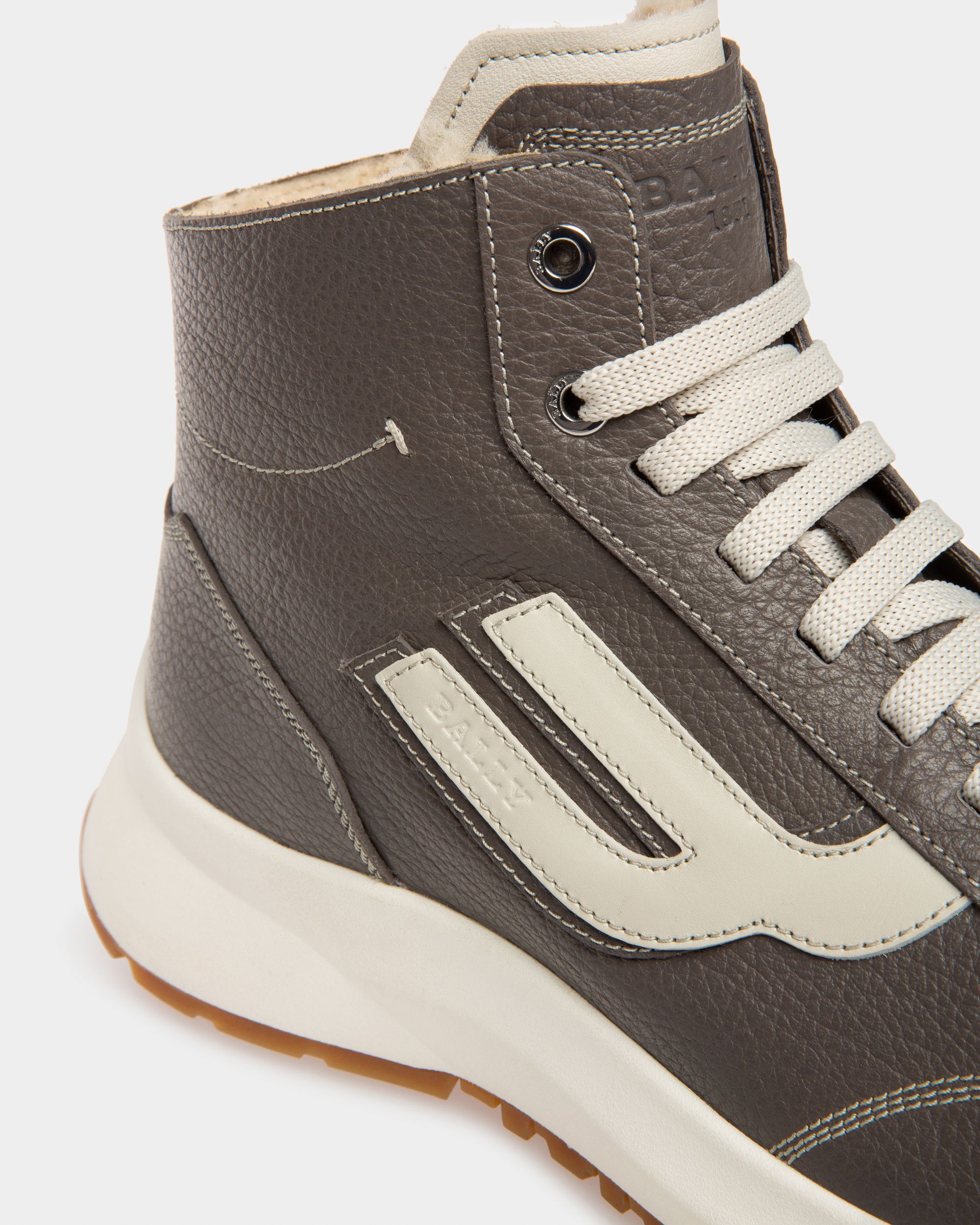 Darrel Leather Sneakers In Dark Mineral - Men's - Bally - 06