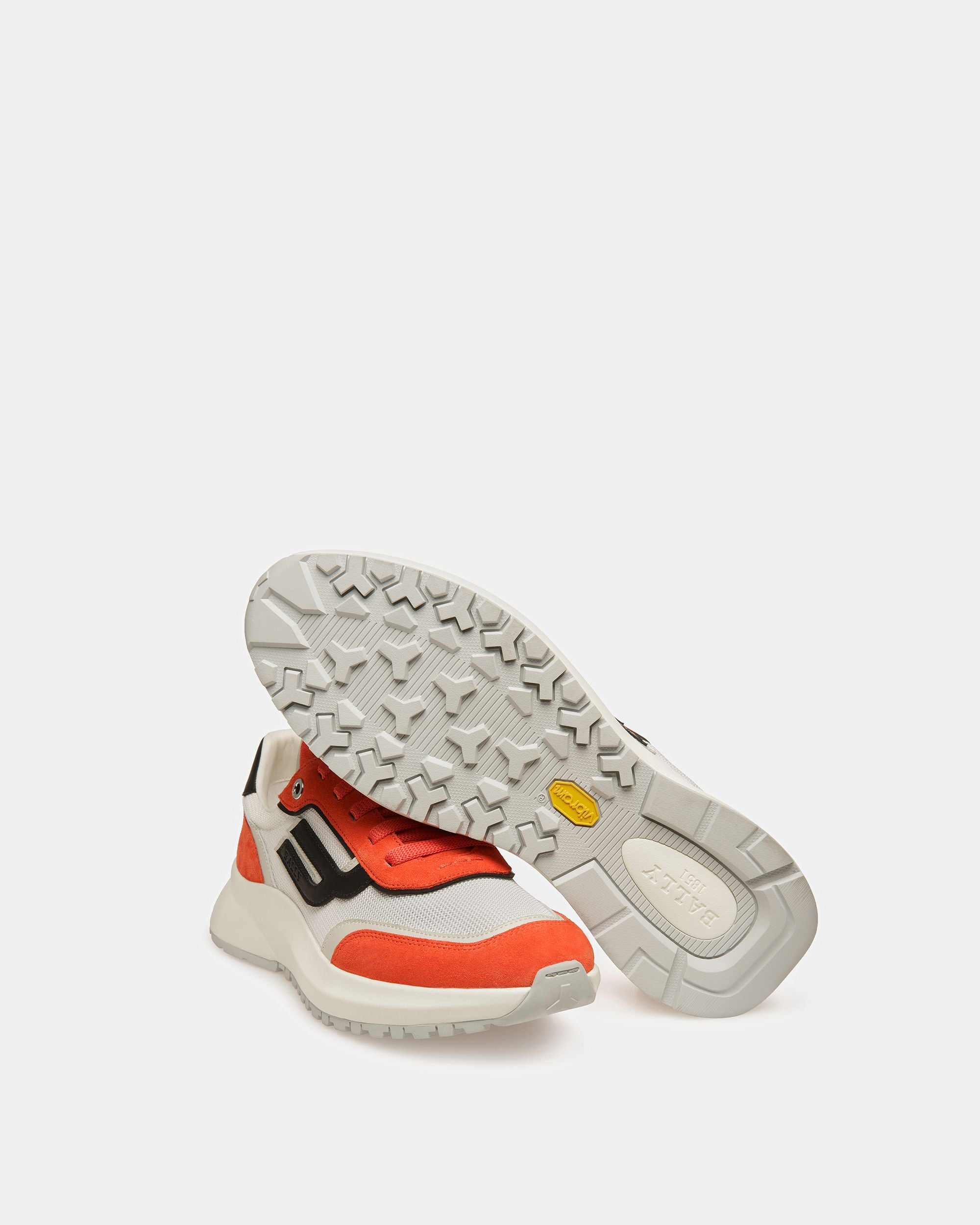 Outline Sneaker In Orange Synthetic - Men's - Bally - 04