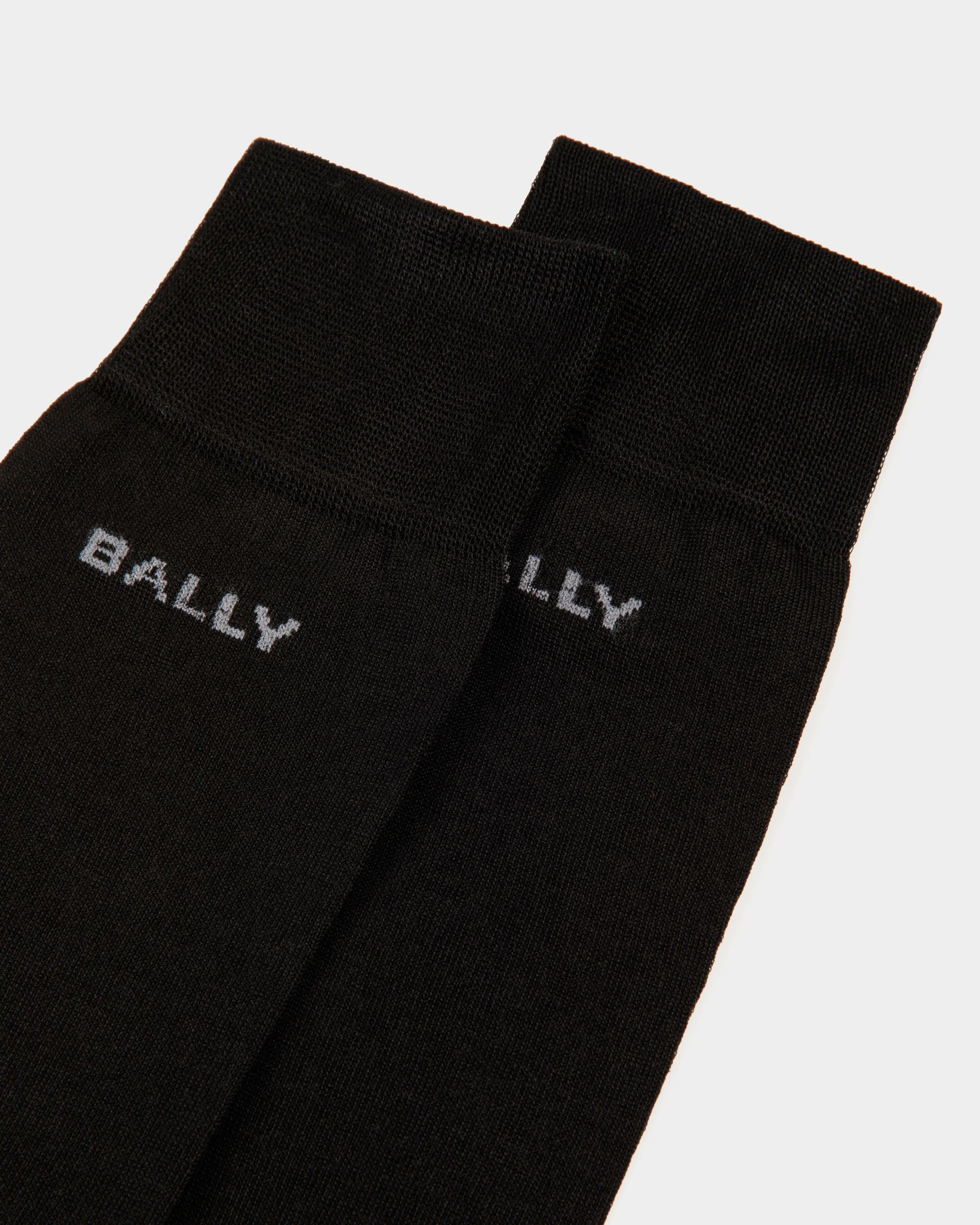 Socks In Black Cotton - Men's - Bally - 02
