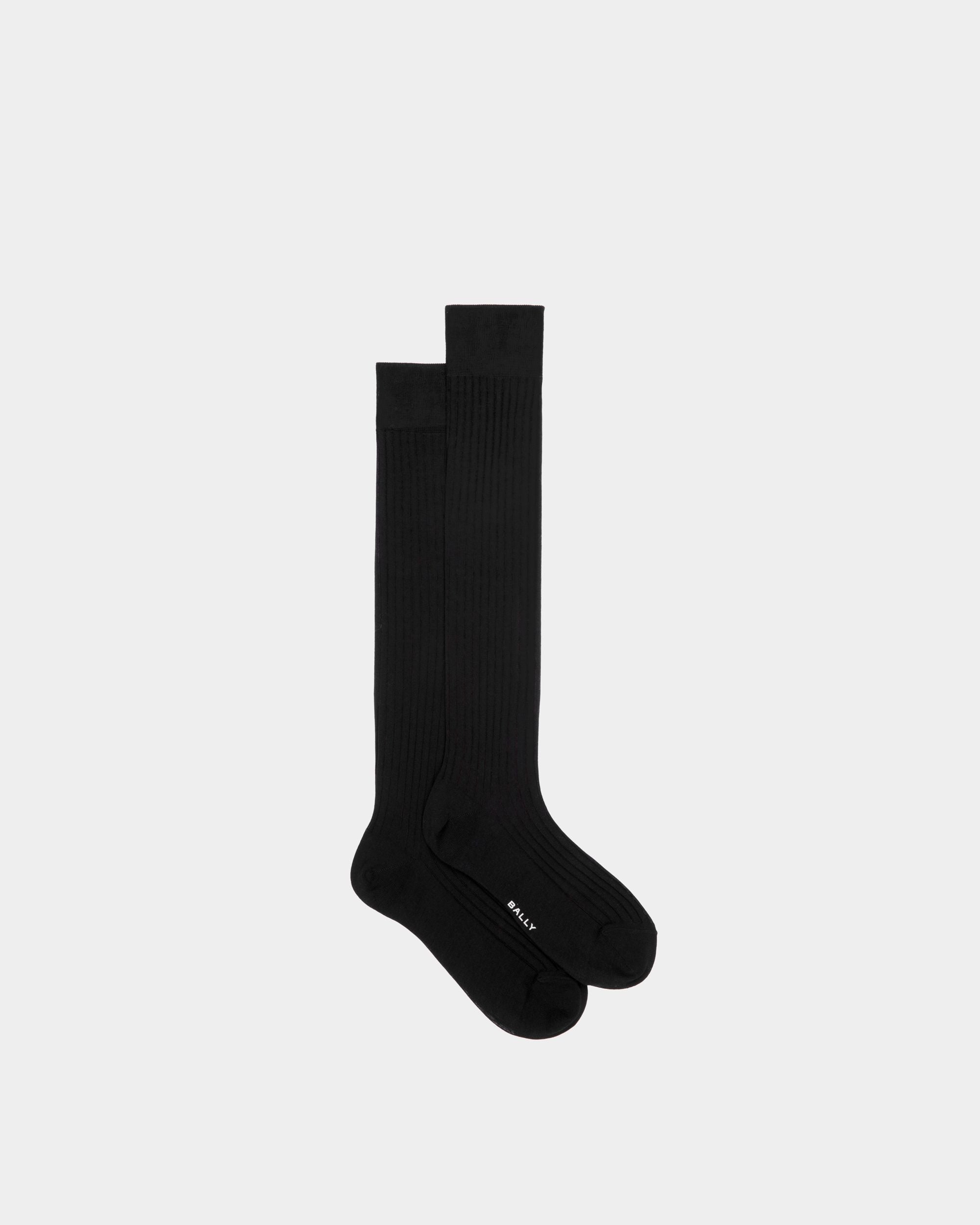 Socks In Black Cotton - Men's - Bally - 01
