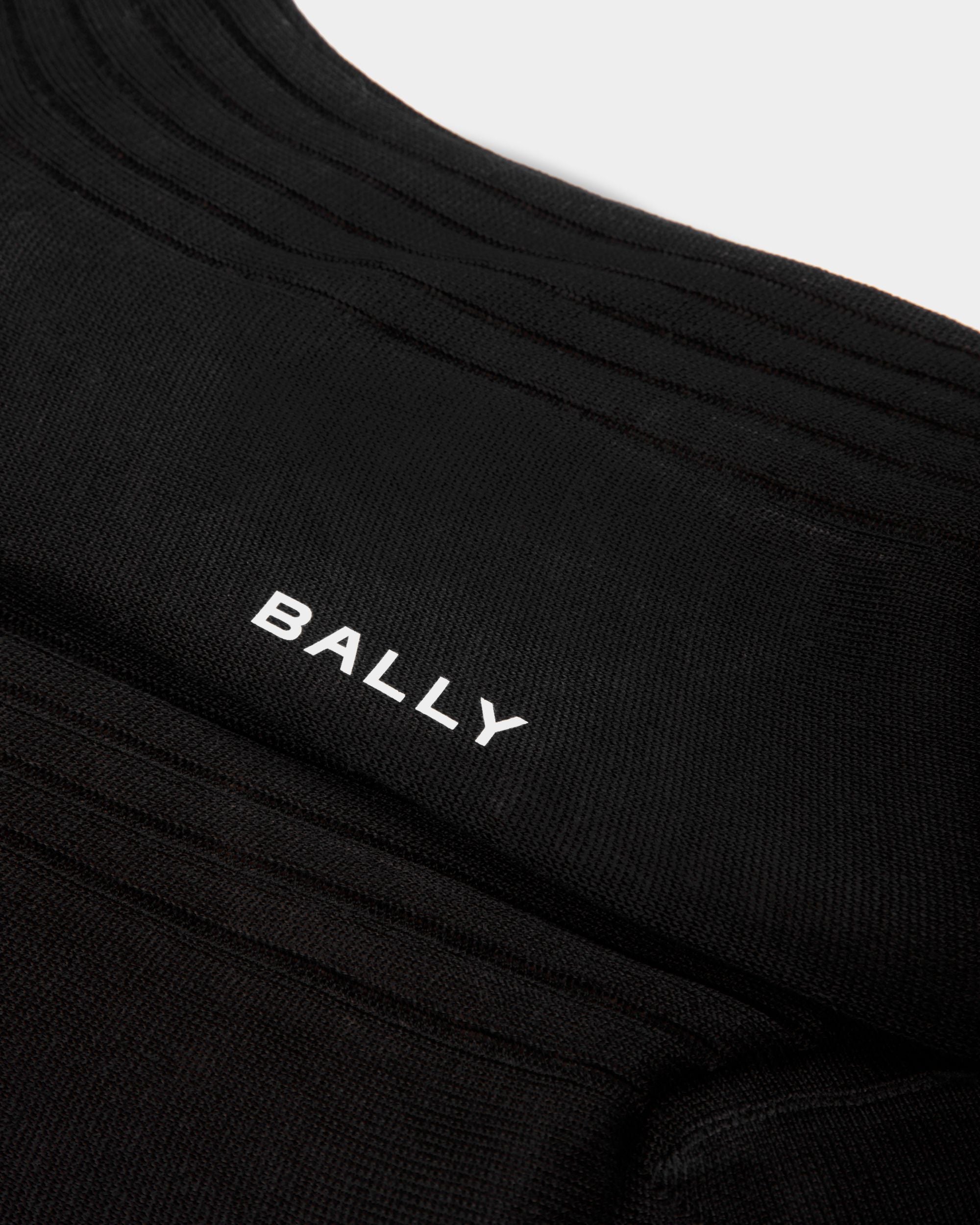 Socks In Black Cotton - Men's - Bally - 02