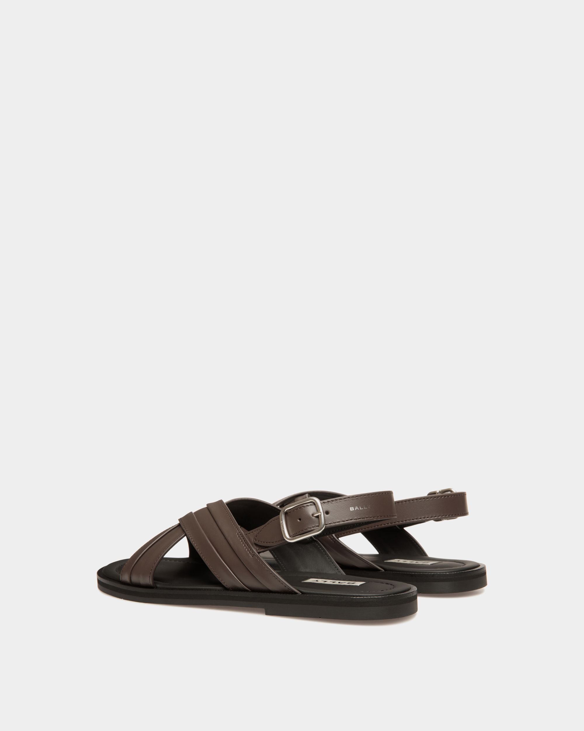 Glide Sandal In Ebano Leather - Men's - Bally - 03