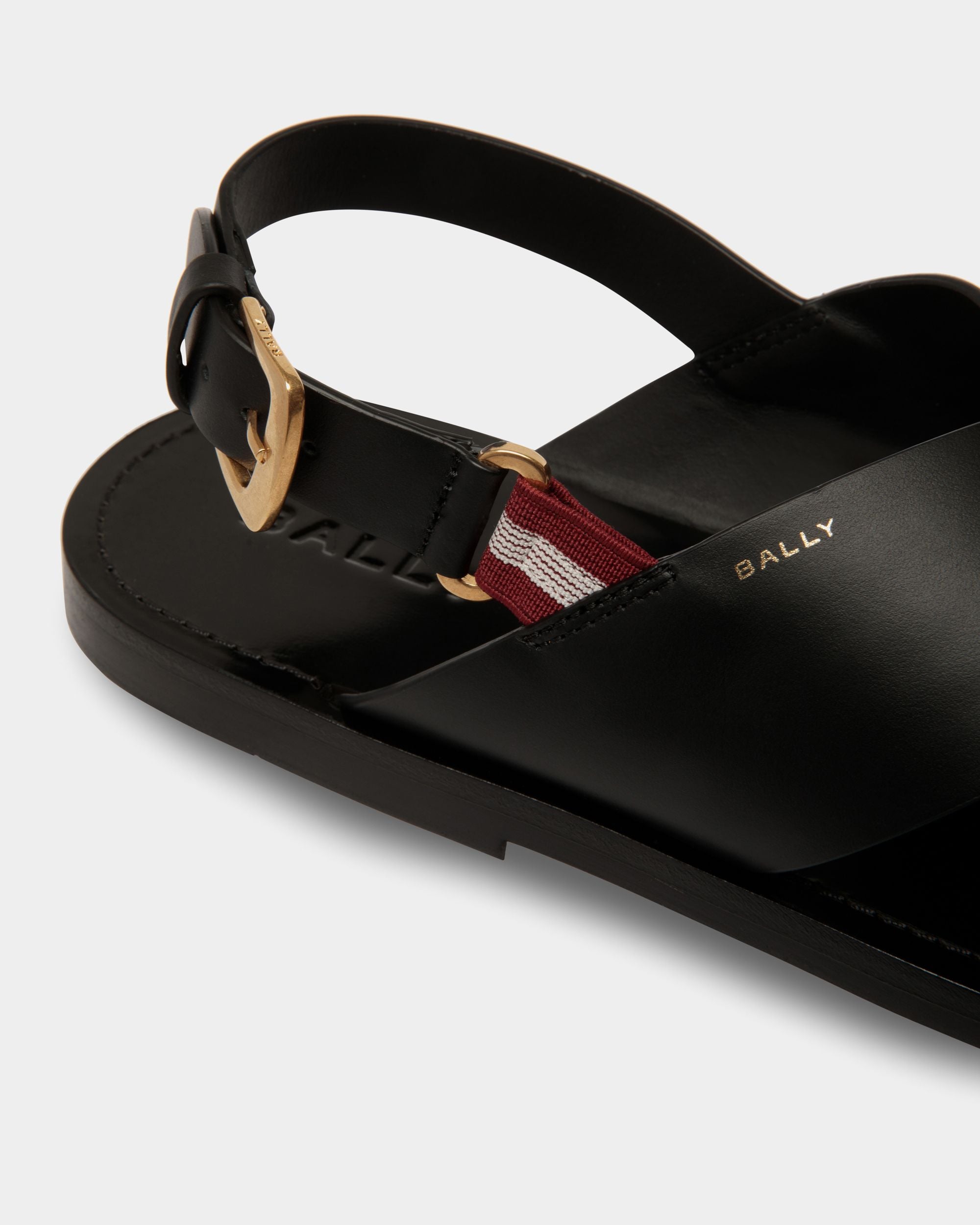 Chateau Sandal in Black Leather - Men's - Bally - 05