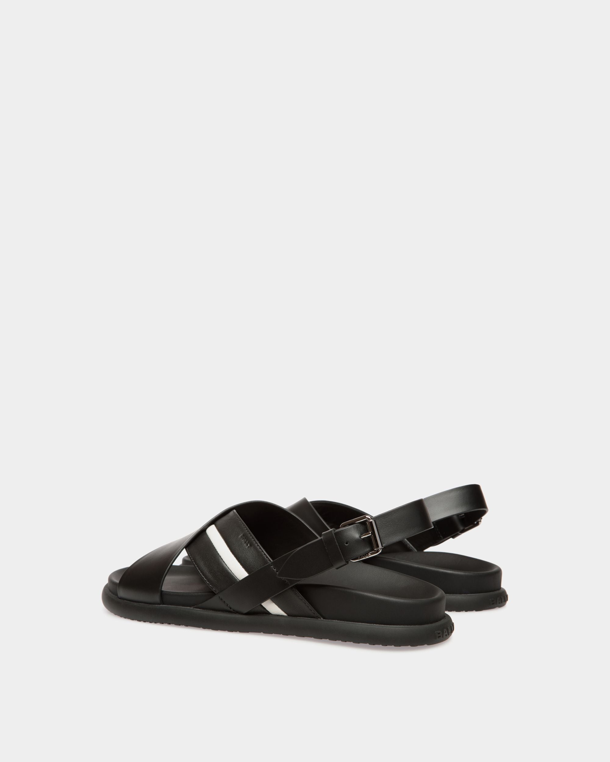 Newport Sandal in Black Leather - Men's - Bally - 04