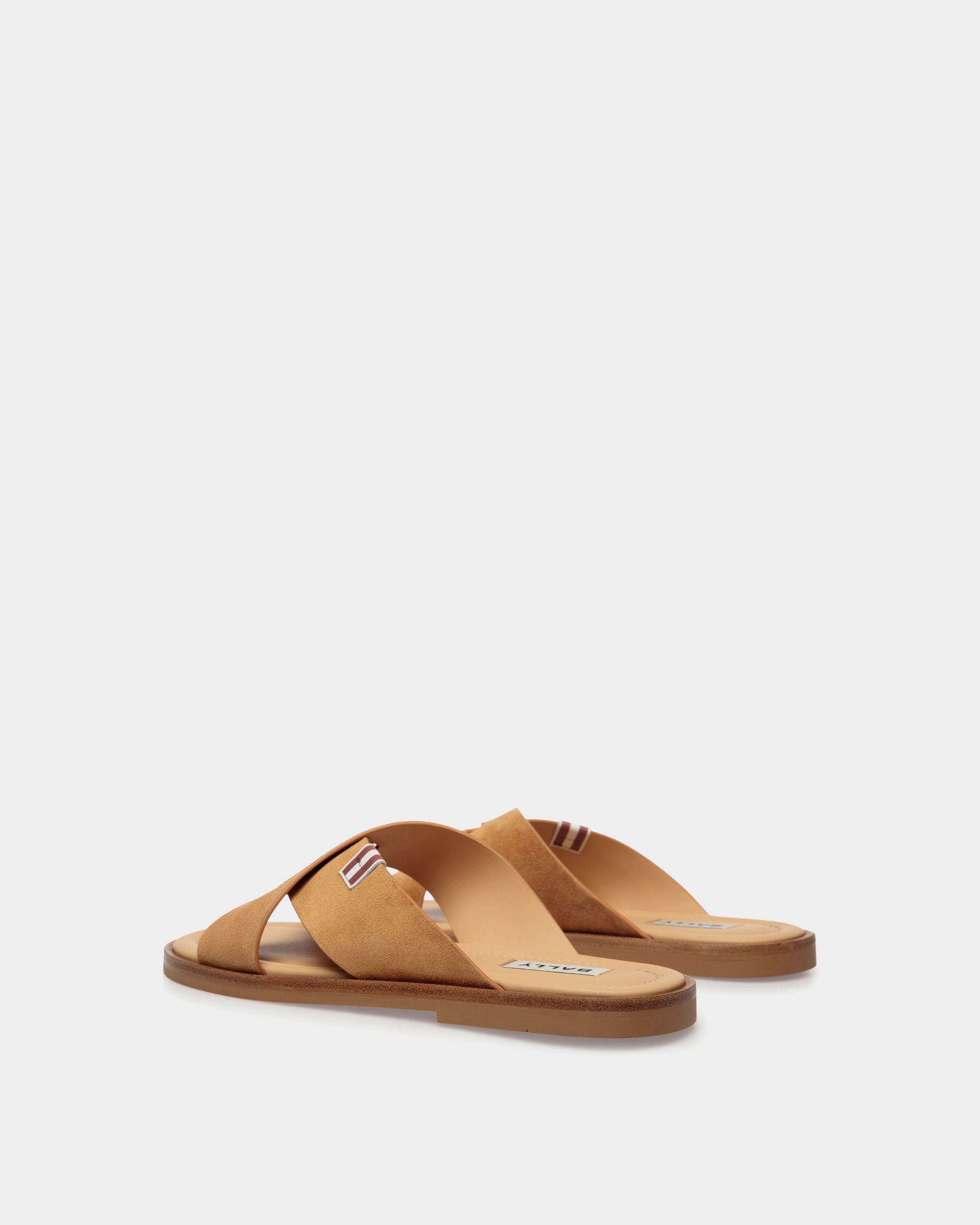 Glide Sandal in Brown Suede - Men's - Bally - 03