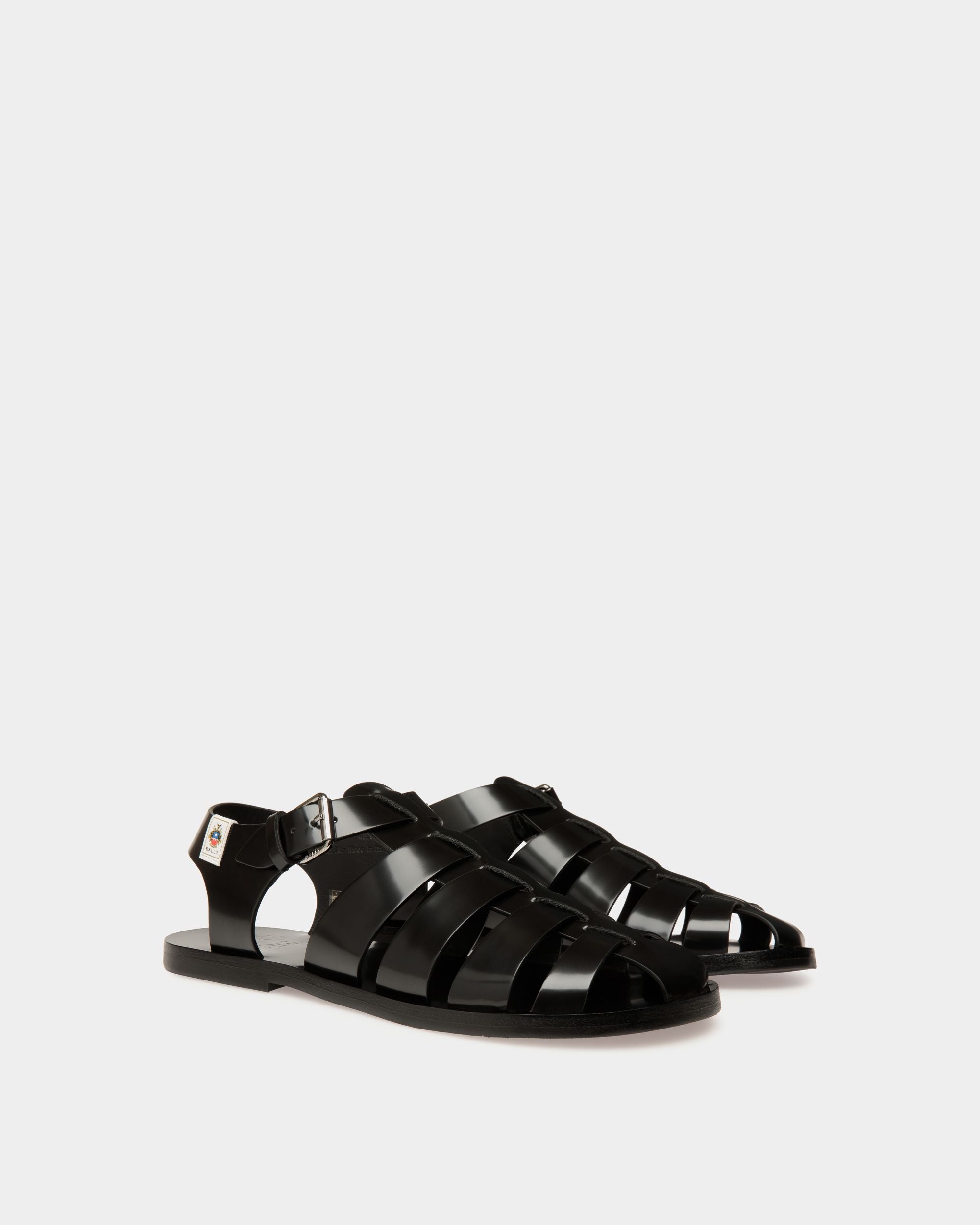 Chateau Sandal in Black Leather - Men's - Bally - 03