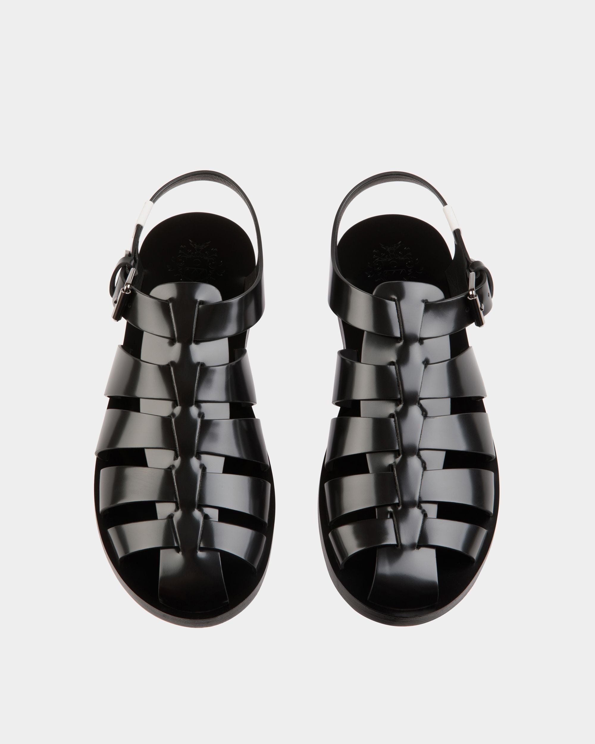 Chateau Sandal in Black Leather - Men's - Bally - 05