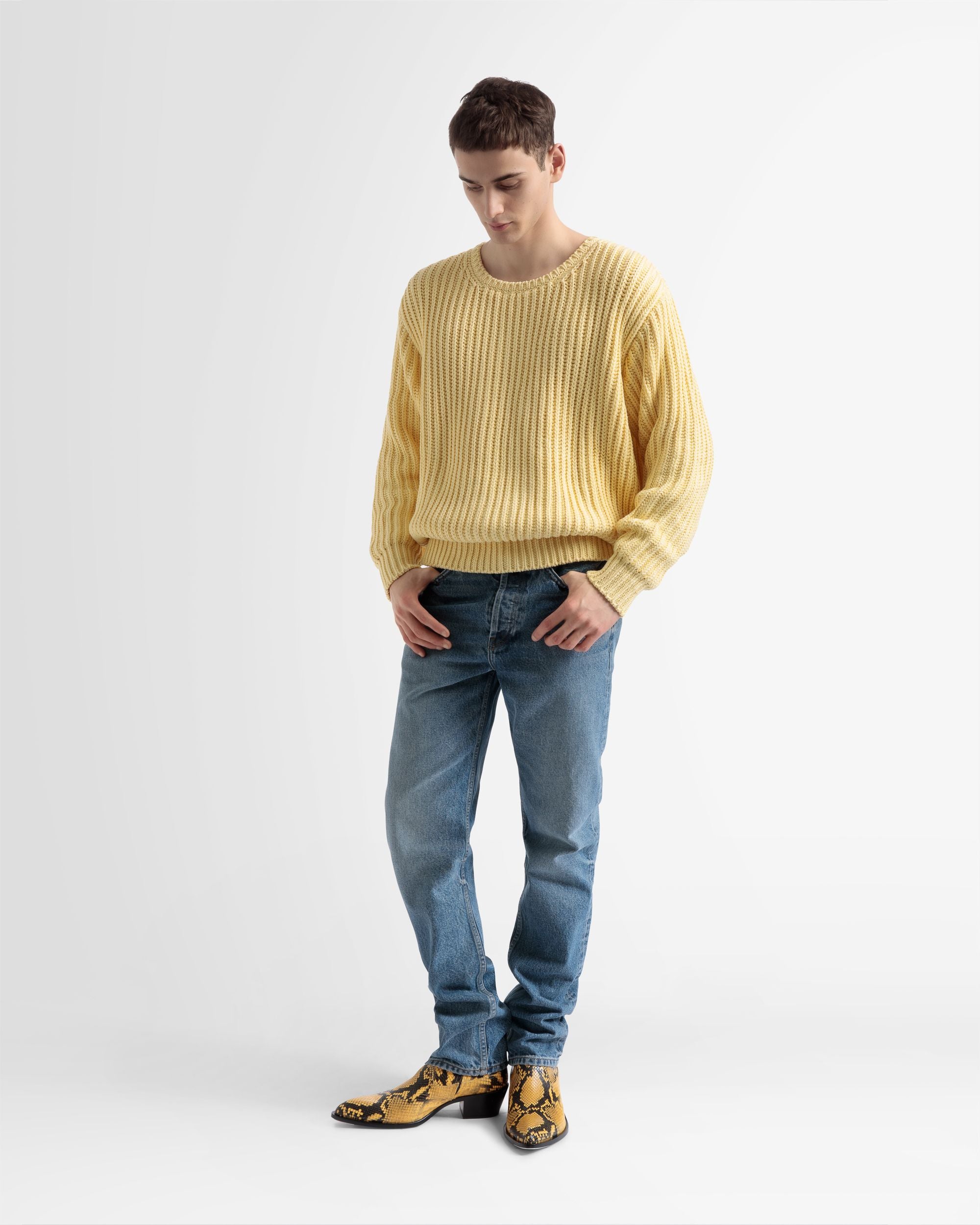 Straight Pants In Blue Denim - Men's - Bally - 02