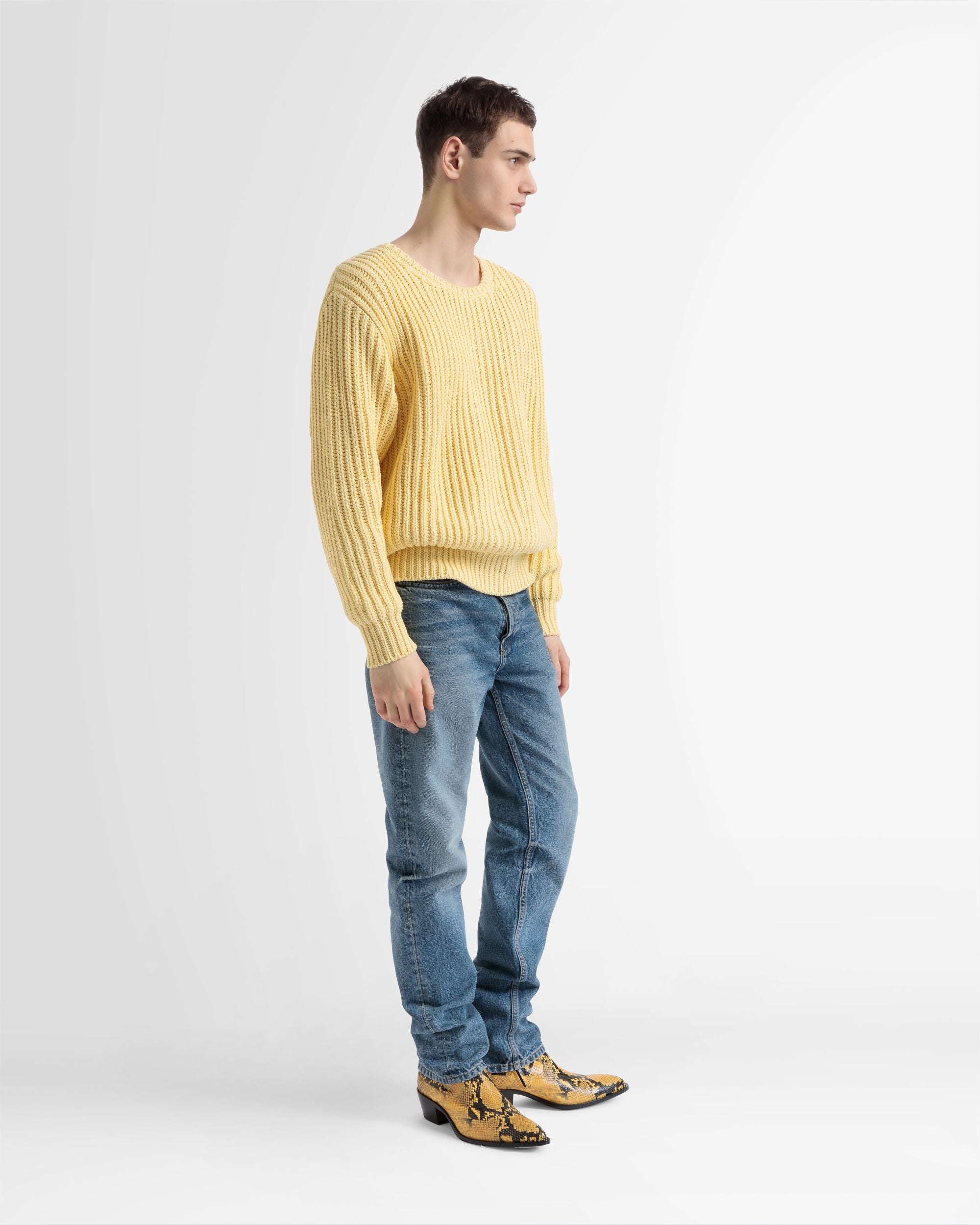 Straight Pants In Blue Denim - Men's - Bally - 05