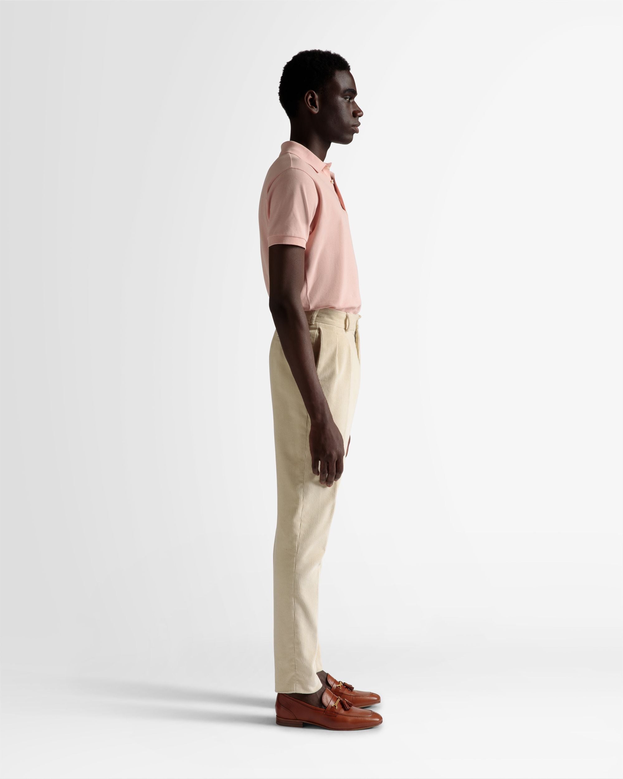 Tailored Straight Leg Pants In Bone Wool - Men's - Bally - 05