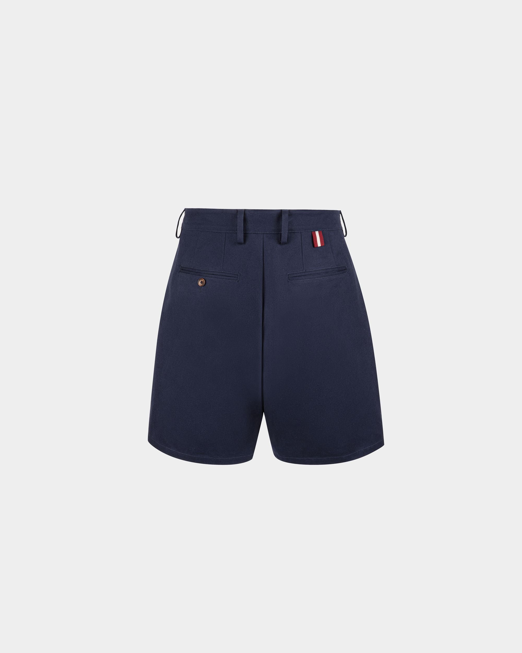 Shorts in Navy Blue Cotton - Men's - Bally - 03
