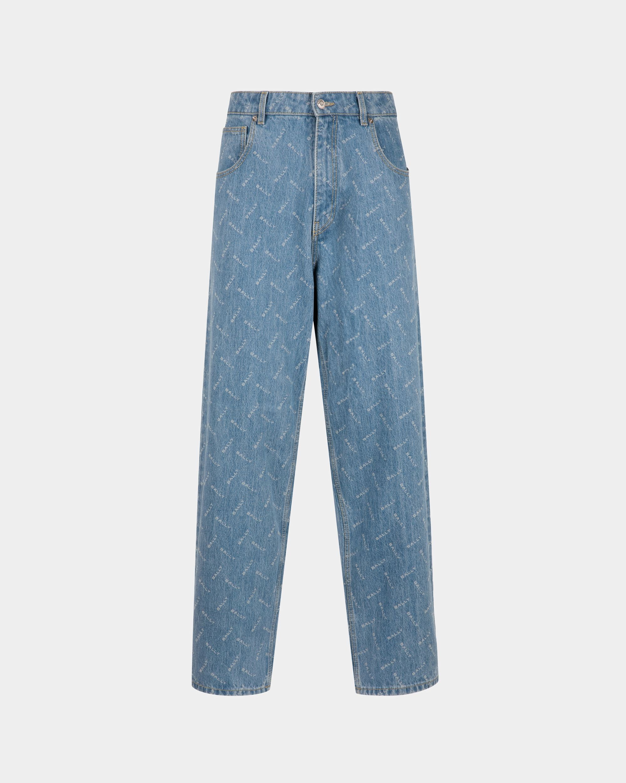 Denim Pants In Light Blue Cotton - Men's - Bally - 01